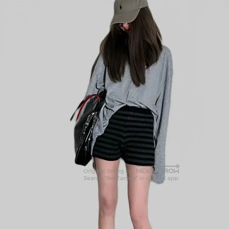 Lanvin Lanvin Striped Black Cotton Blend Casual Shorts . Size 26" / US 2 / IT 38 - 9 Thumbnail