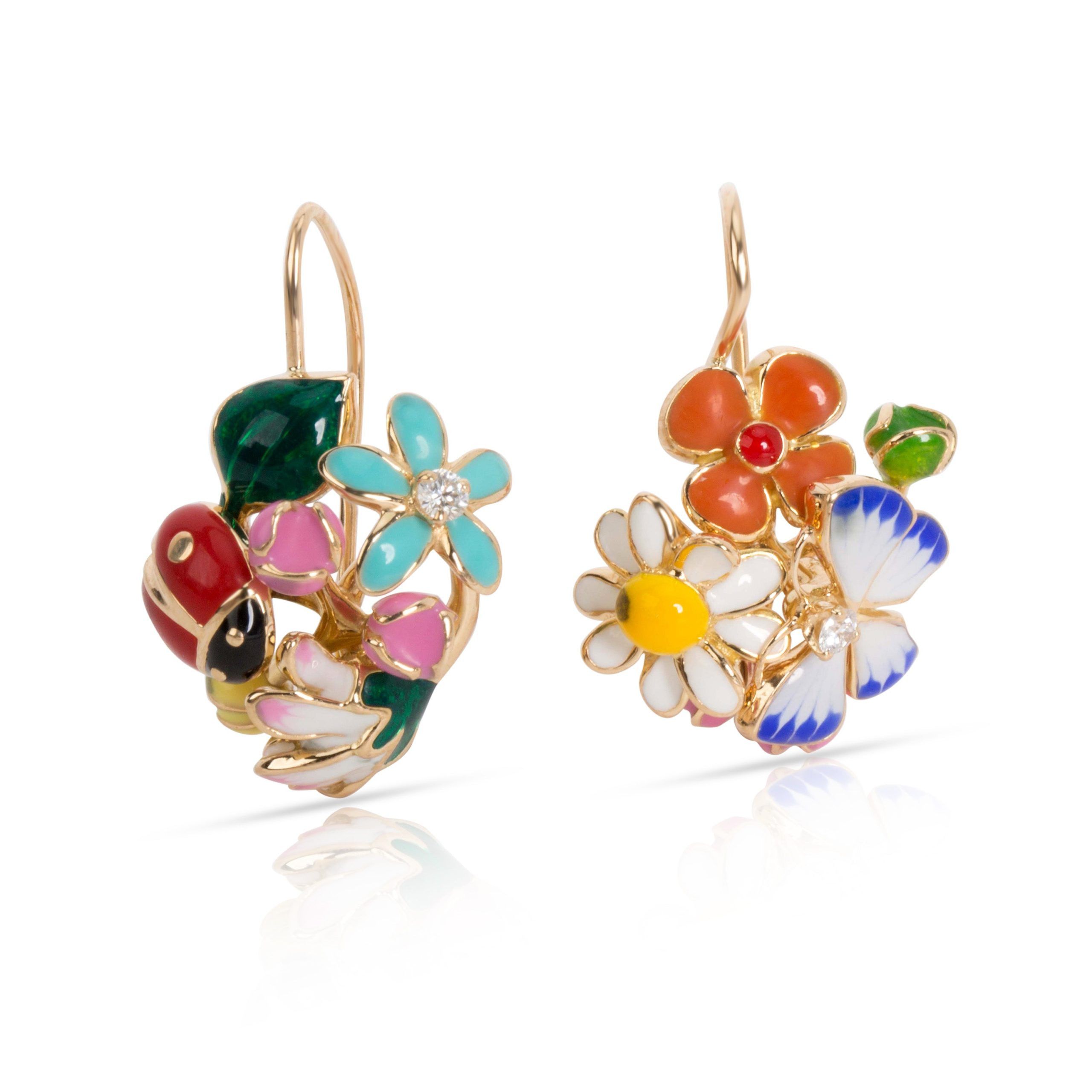 image of Christian Dior Diorette Earrings In 18K Yellow Gold, Women's