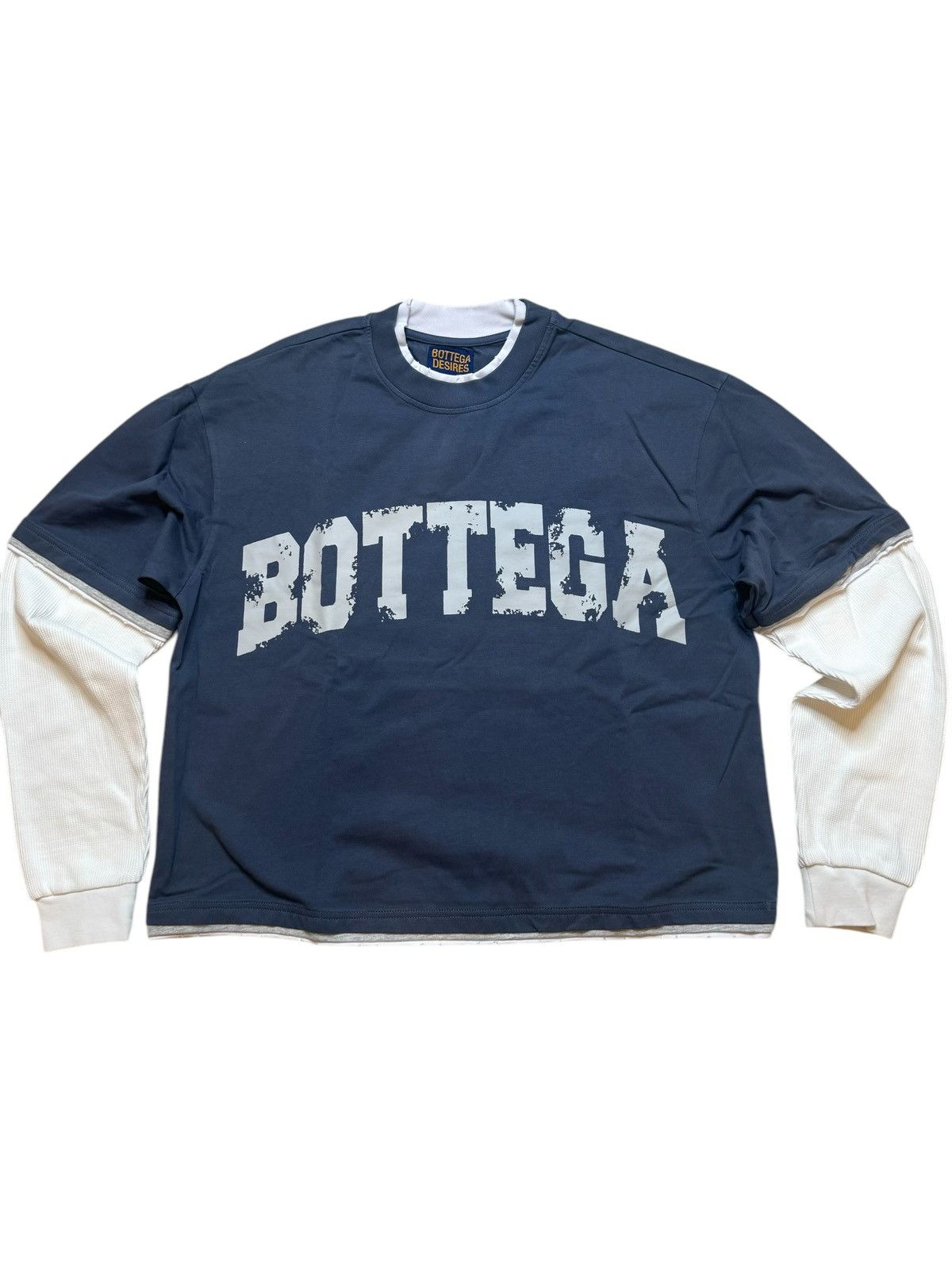Bottega Desires Bottega Desires War Long Sleeve T-Shirt Navy SMALL Size US S / EU 44-46 / 1 - 1 Thumbnail