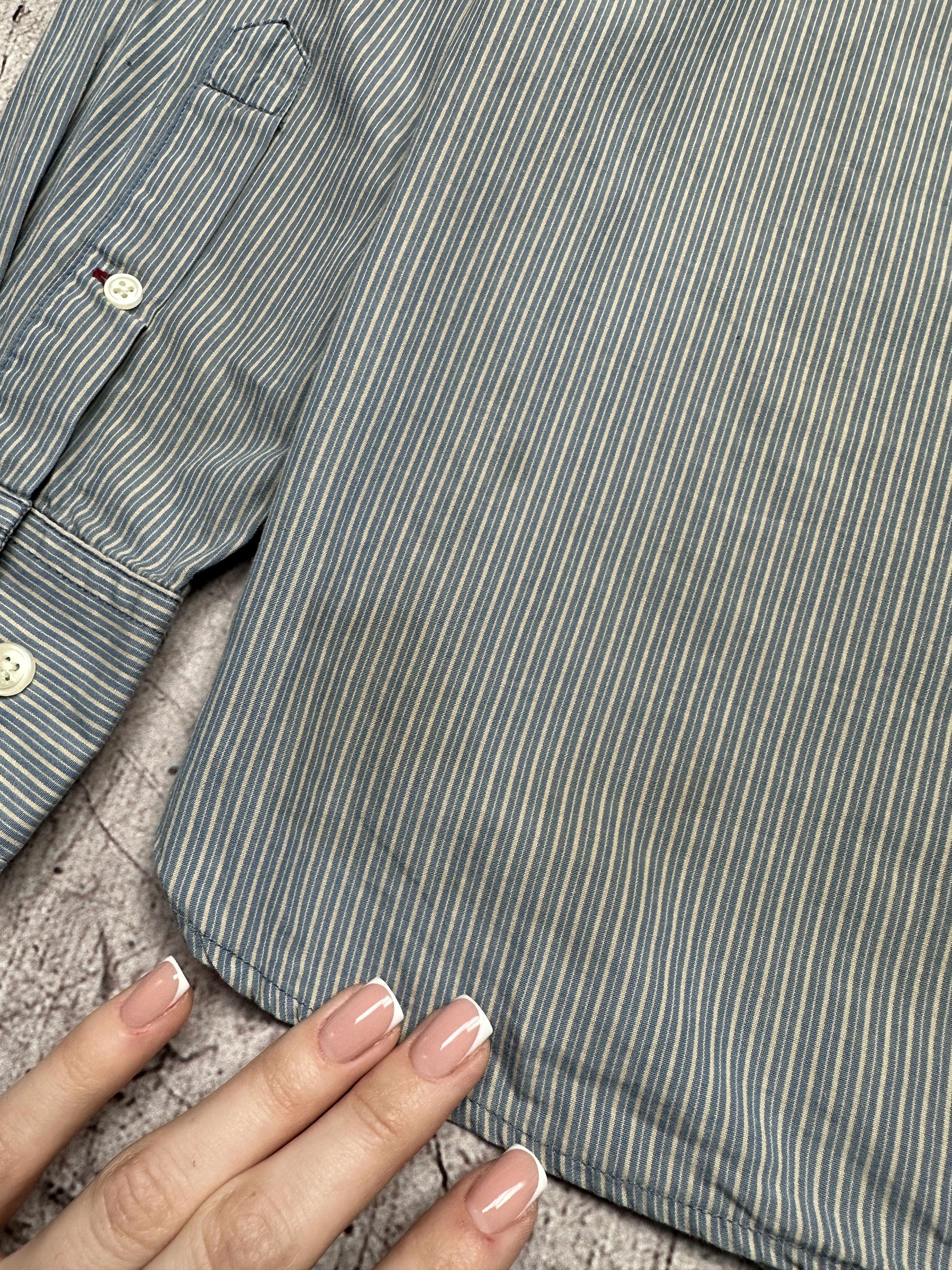 Allsaints × Vintage Allsaints Mens Jailbird Long Sleeve Striped Shirt Size US S / EU 44-46 / 1 - 7 Thumbnail