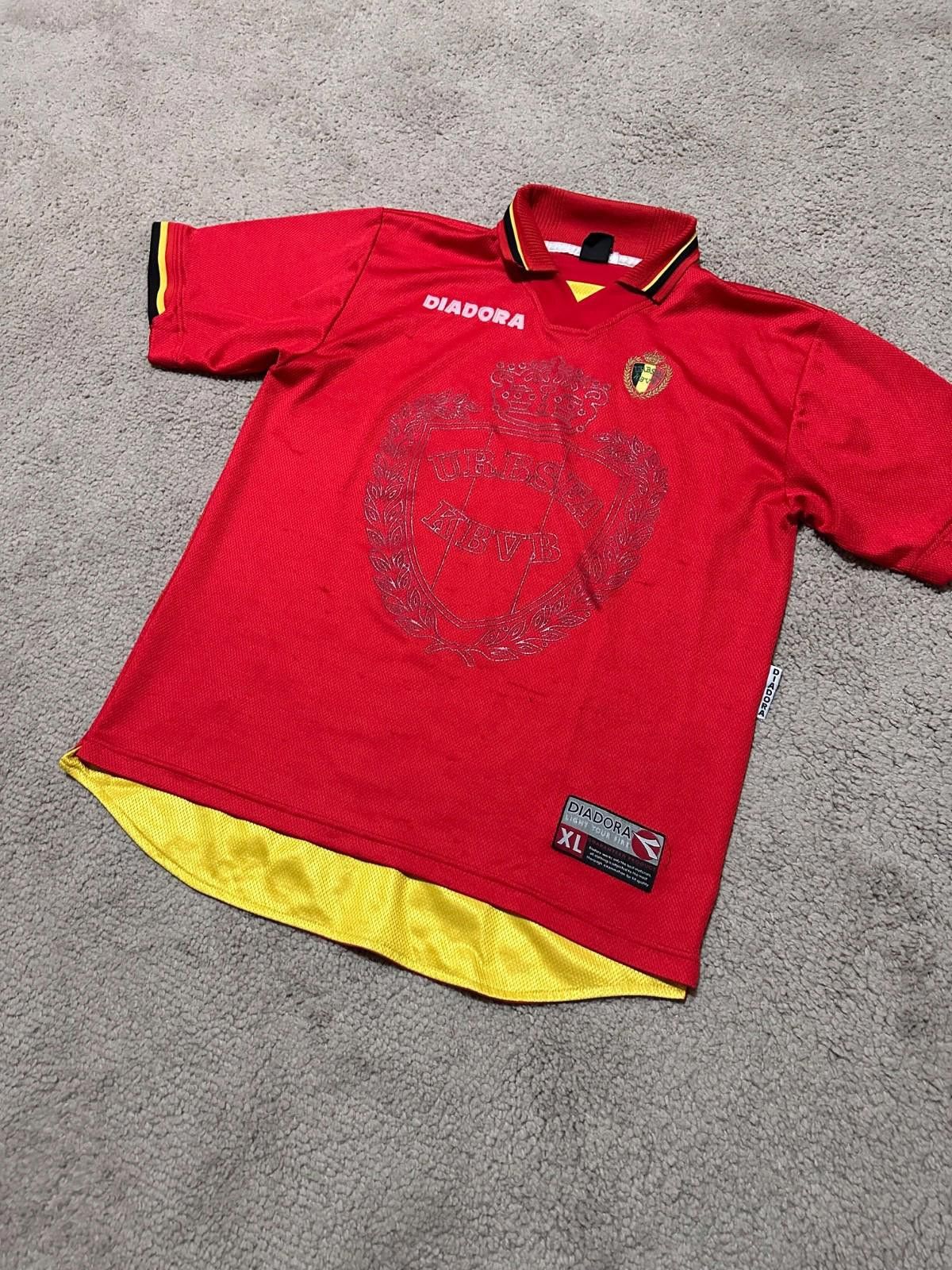 Diadora Diadora Belgium 1996/97 Home Football Shirt Soccer Jersey XL Size US XL / EU 56 / 4 - 2 Thumbnail