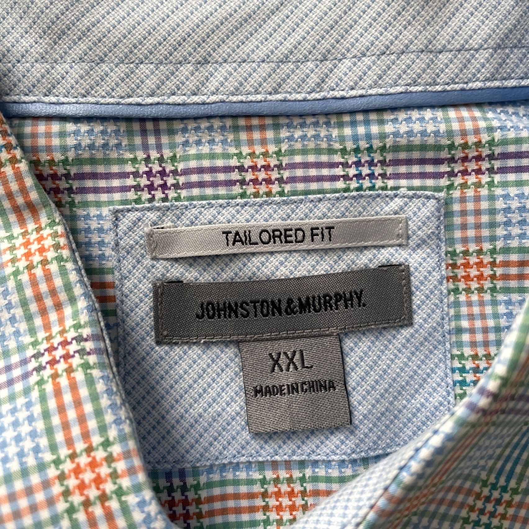 Johnston & Murphy Johnston & Murphy Shirt Mens 2XL Button-Up Long Sleeve Collared Knit Cotton Geometric Multicolor Casual Size US XXL / EU 58 / 5 - 3 Thumbnail