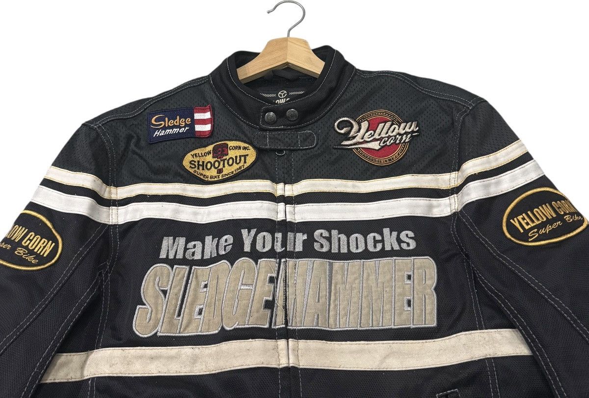 YELLOW CORN Vintage Yellowcorn Sledgehammer Moto Racing Padded Jacket Size US L / EU 52-54 / 3 - 6 Thumbnail