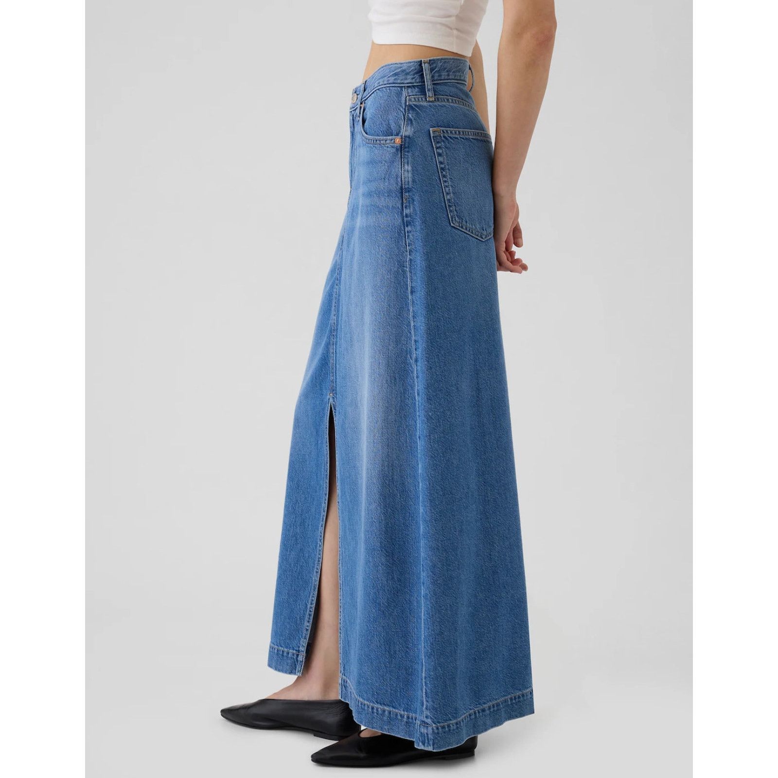 Gap Gap Women - UltraSoft Denim Maxi Skirt / 27 / NWOT Size 27" / US 4 / IT 40 - 5 Thumbnail
