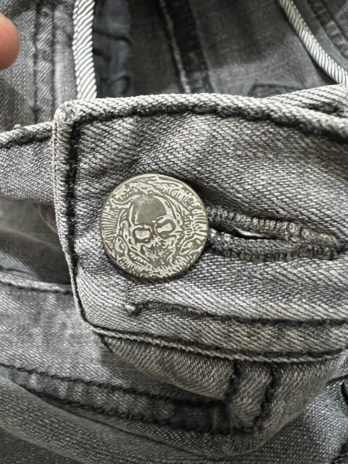 If Six Was Nine × Japanese Brand × Le Grande Bleu (L.G.B.) Blackpia - japanese flared laces up denim pants Size US 31 - 11 Thumbnail