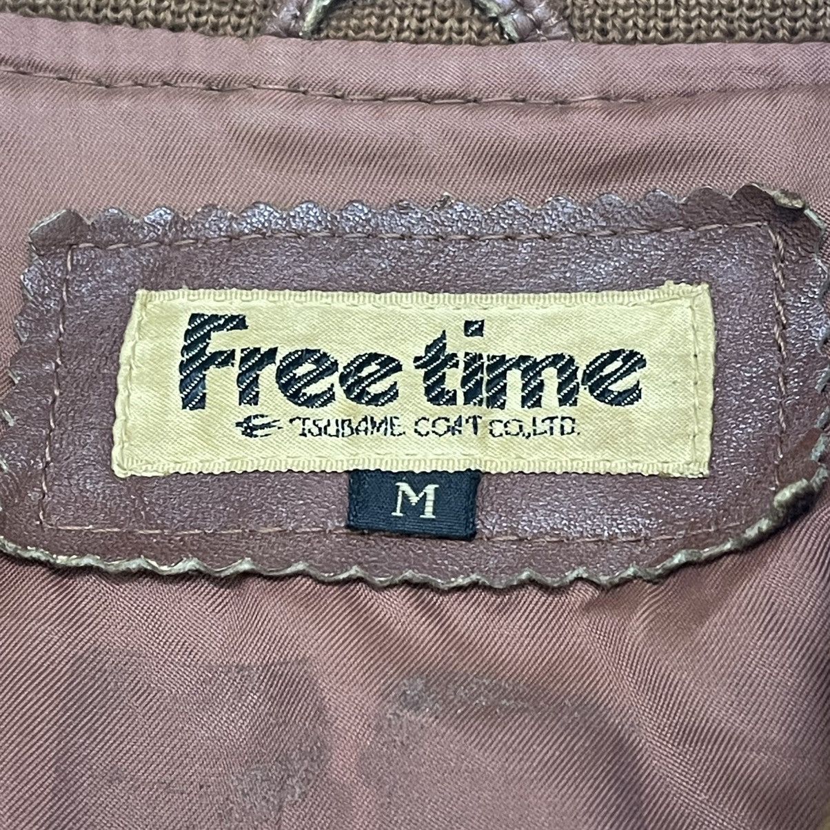 Genuine Leather Vintage Free Time Leather Bomber Jacket Size US S / EU 44-46 / 1 - 18 Thumbnail