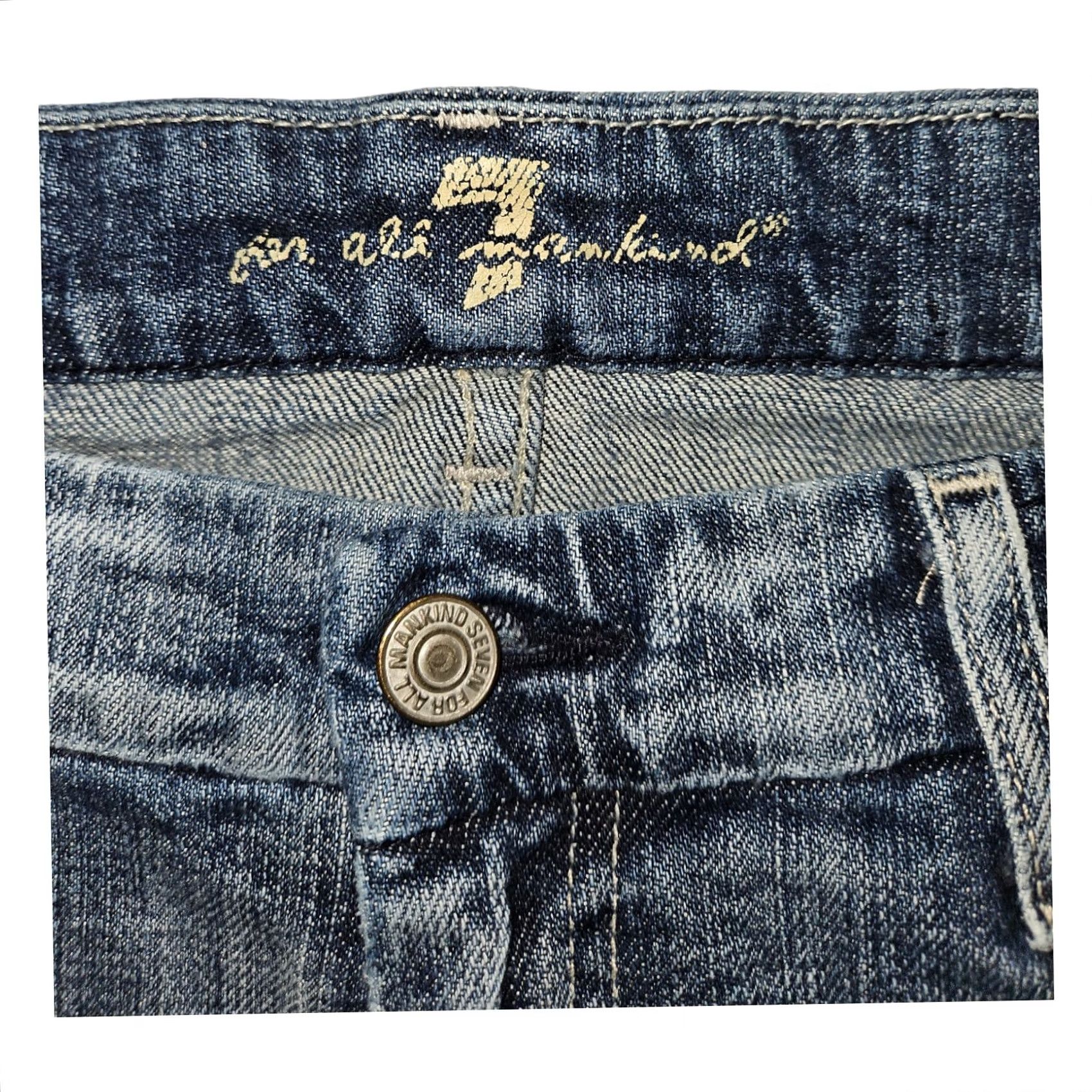 7 For All Mankind VINTAGE? 7 For All Mankind Bermuda Shorts Women's 30 Blue Denim Casual Preppy Size 30" / US 8 / IT 44 - 3 Thumbnail