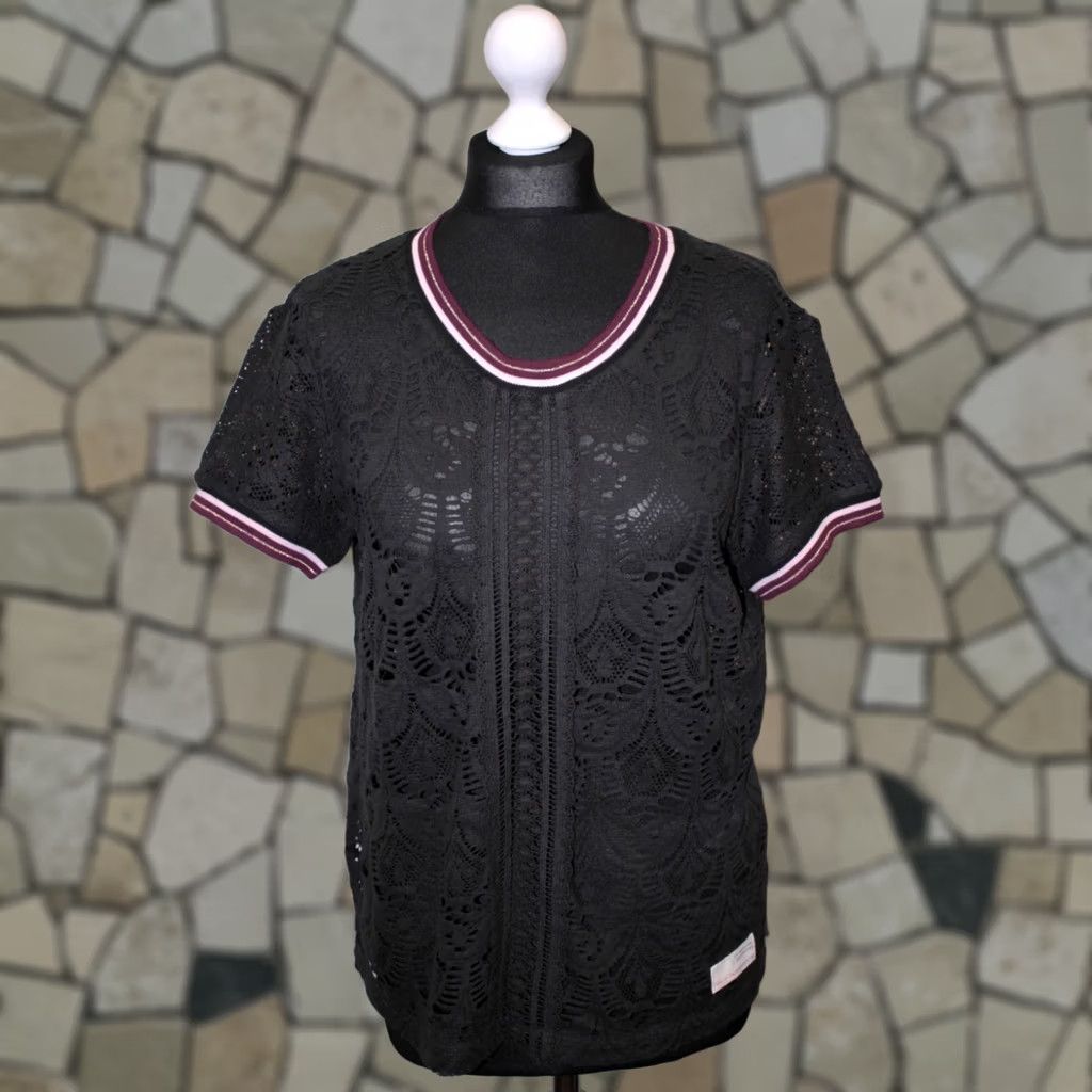 Vintage Odd Molly Womens Black Shirt Size 1 Short Sleeve T-Shirt Cotton, 100% Genuine, Very Good Condition, 62 cm Length - Womens Size XS / US 0-2 / IT 36-38 - 1 Thumbnail