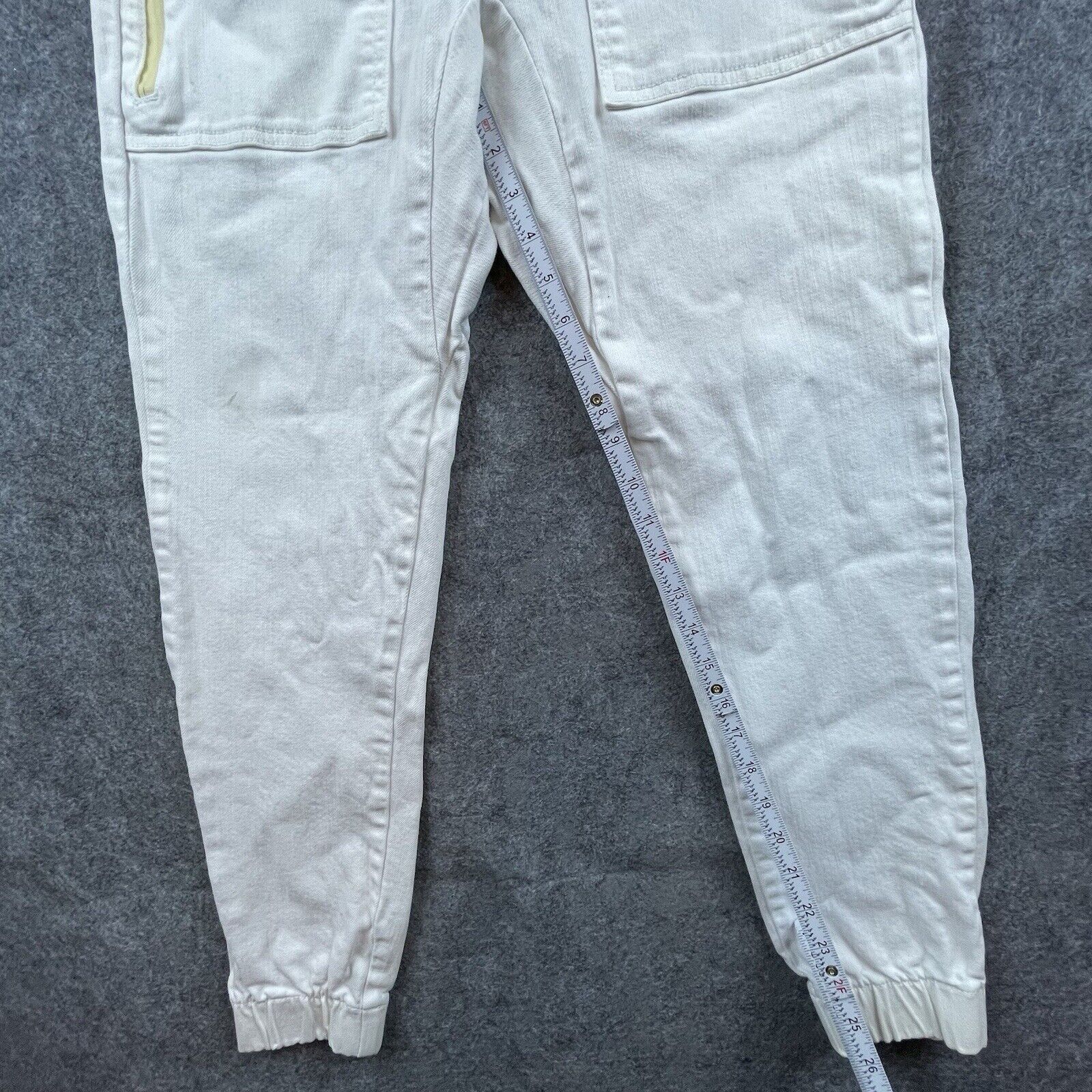 Been Trill Been Trill Pants Mens Small White Denim Joggers Streetwear Size US 28 / EU 44 - 6 Thumbnail
