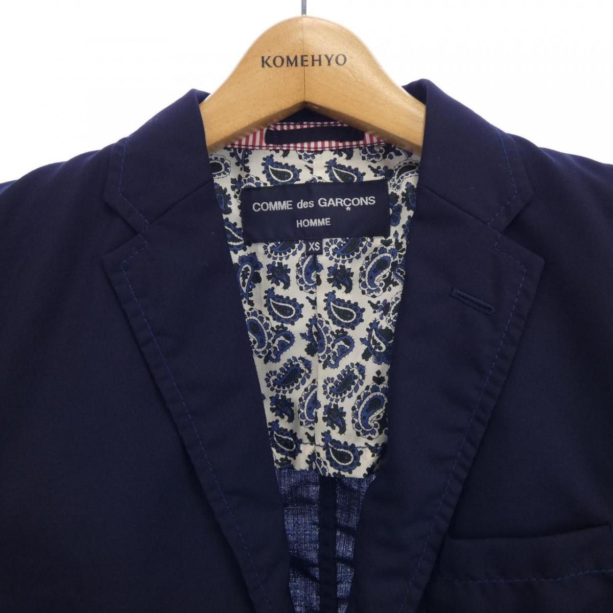 Comme des Garcons Homme Jacket Tailored Wool Long Sleeve Navy Size US XS / EU 42 / 0 - 5 Thumbnail