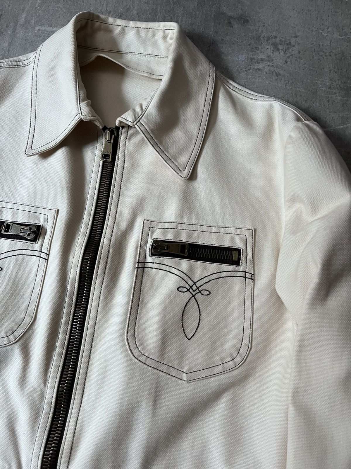 Gucci Gucci by Tom Ford western denim jacket cream Size US M / EU 48-50 / 2 - 5 Thumbnail