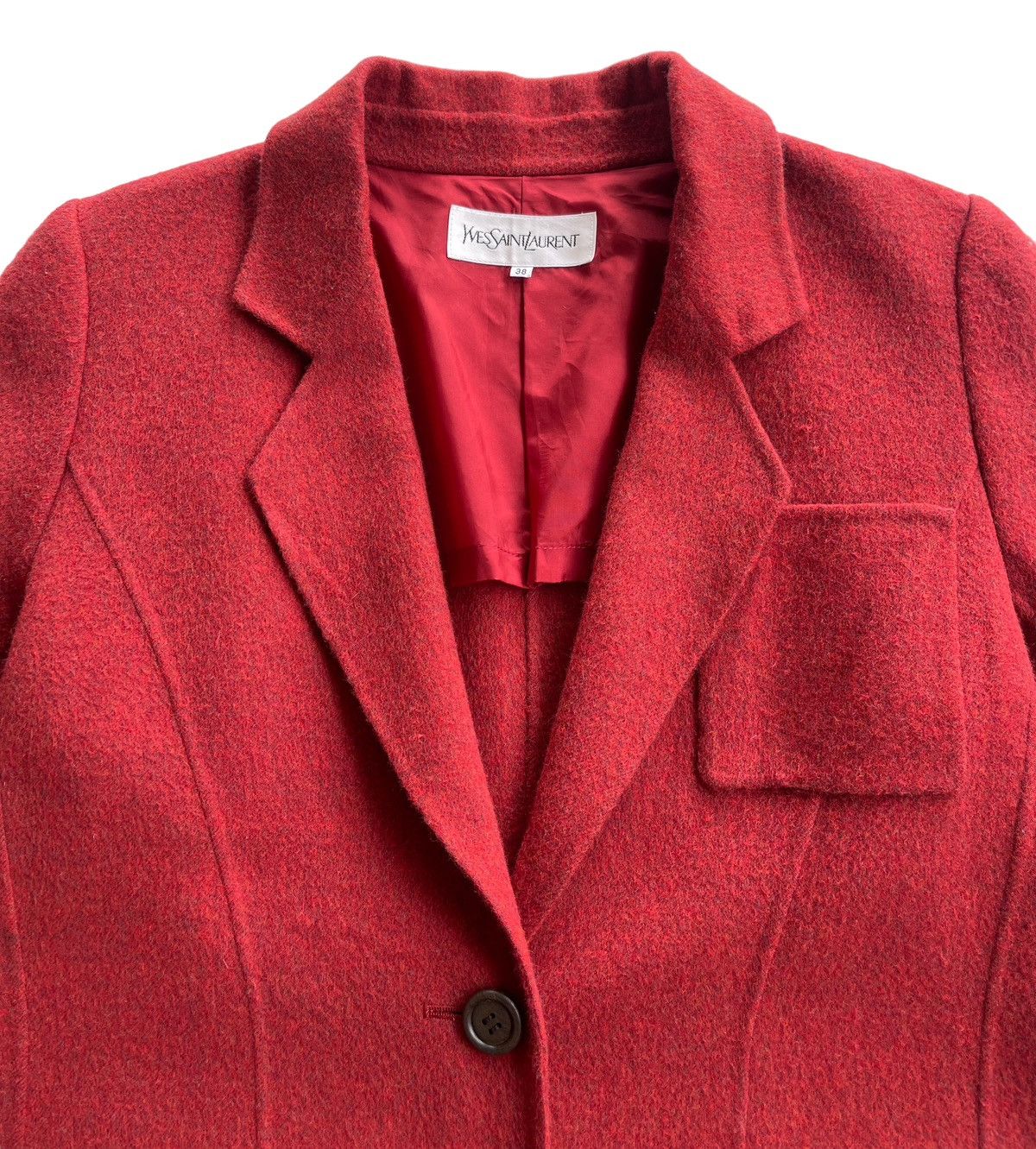 Yves Saint Laurent YSL Wool Women Coat (Size 38) Size M / US 6-8 / IT 42-44 - 7 Thumbnail