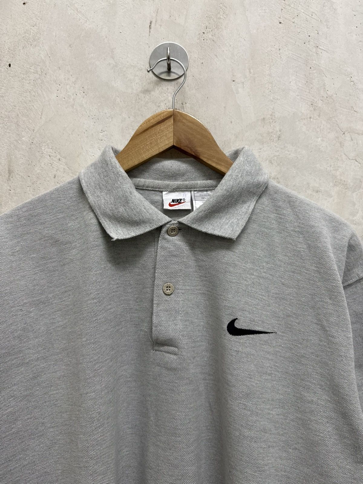 Nike Vintage 90s Nike Small Swoosh Polo Tshirt Size US L / EU 52-54 / 3 - 2 Thumbnail