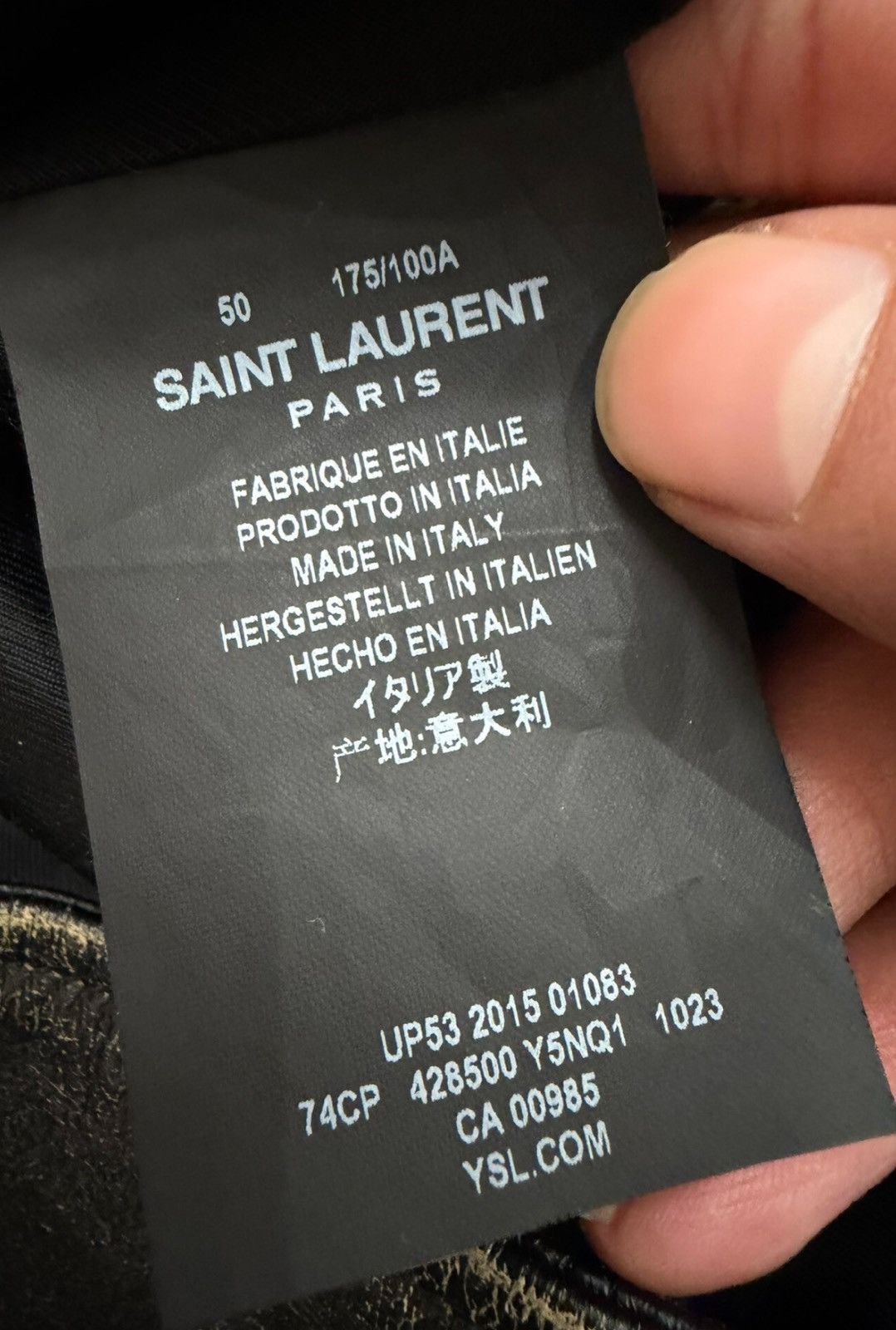 Saint Laurent Paris Saint Laurent 2015FW Lambskin Leather Biker Jacket - Hedi Size US M / EU 48-50 / 2 - 5 Thumbnail