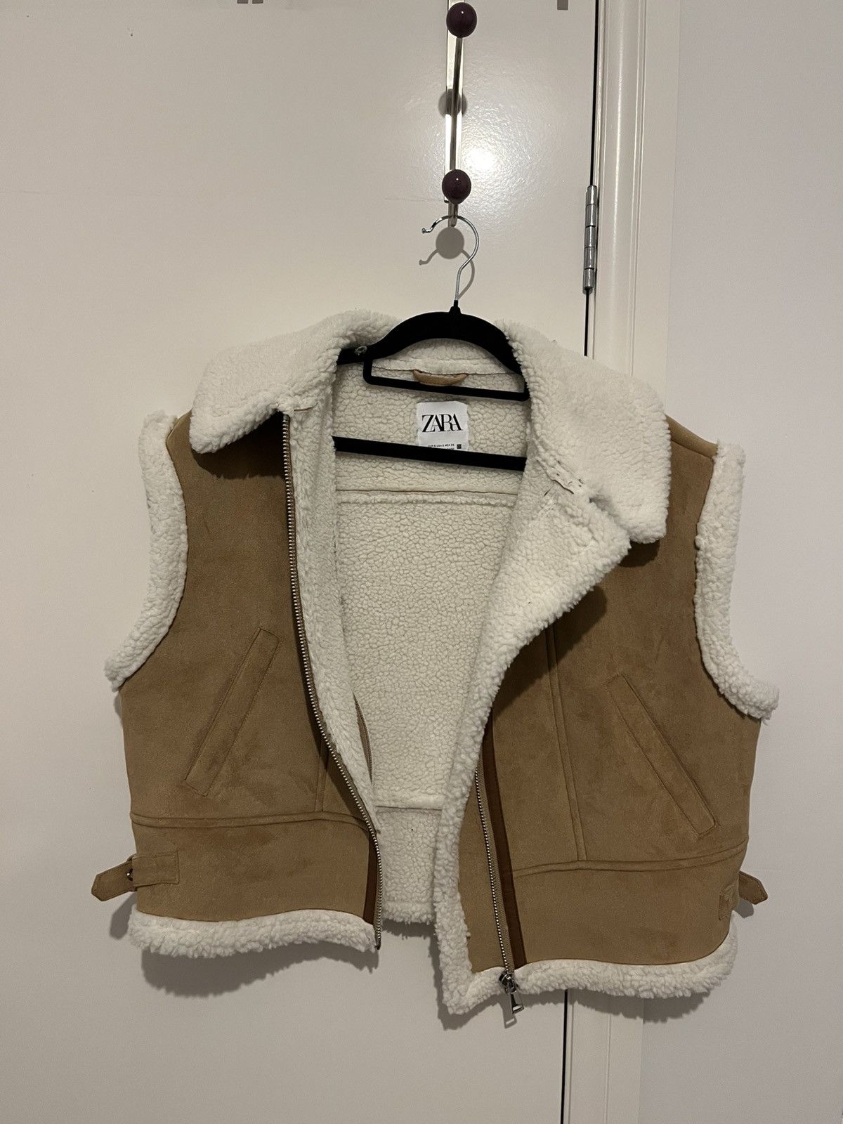 Zara Zara fleece Sherpa vest Size S / US 4 / IT 40 - 2 Thumbnail