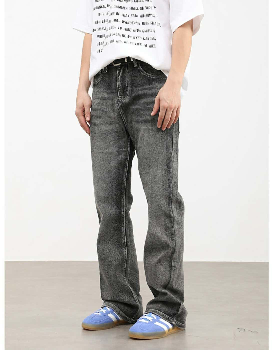 washed faded y2k flared yuppie jeans
