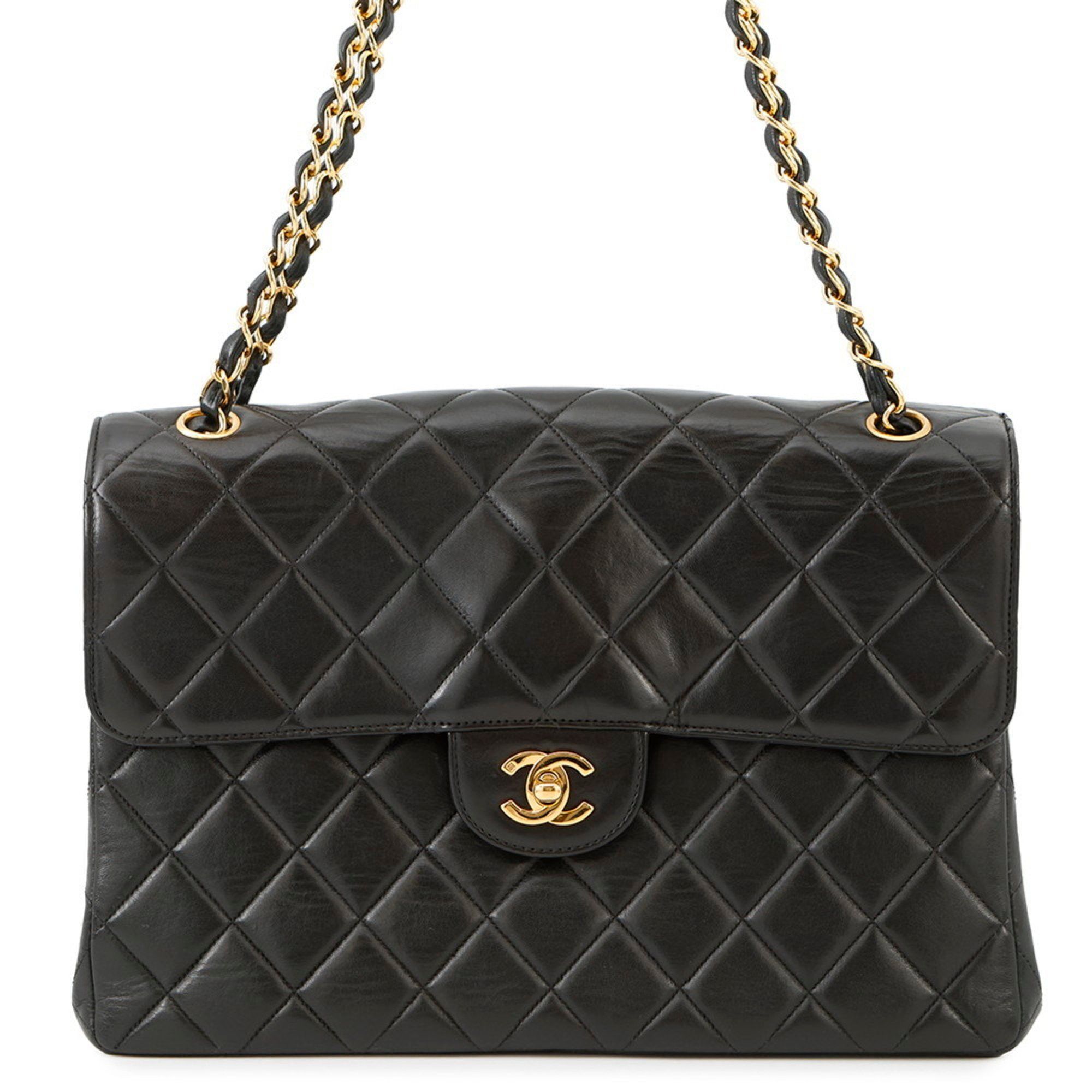 Chanel Chain Shoulder Bag Matelasse Double-Face Lambskin Black