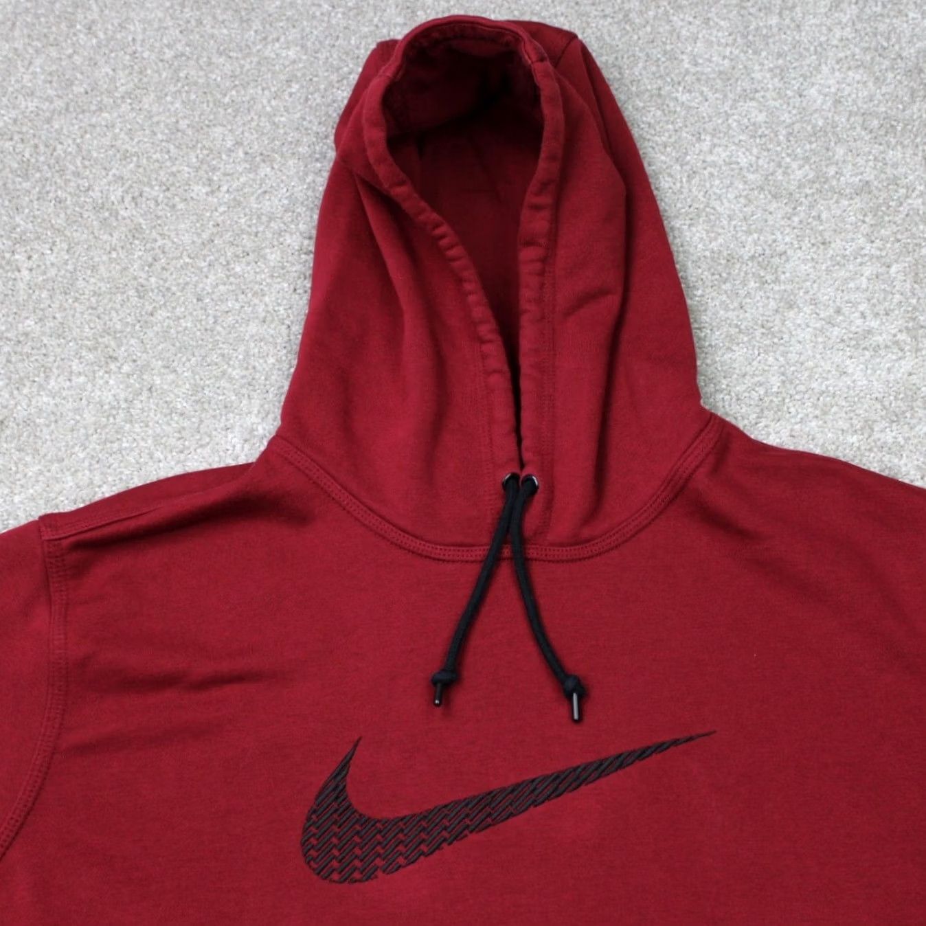 Nike Nike Hoodie Mens 2XL Red Center Swoosh Fleece Hooded Sweatshirt Size US XXL / EU 58 / 5 - 3 Thumbnail