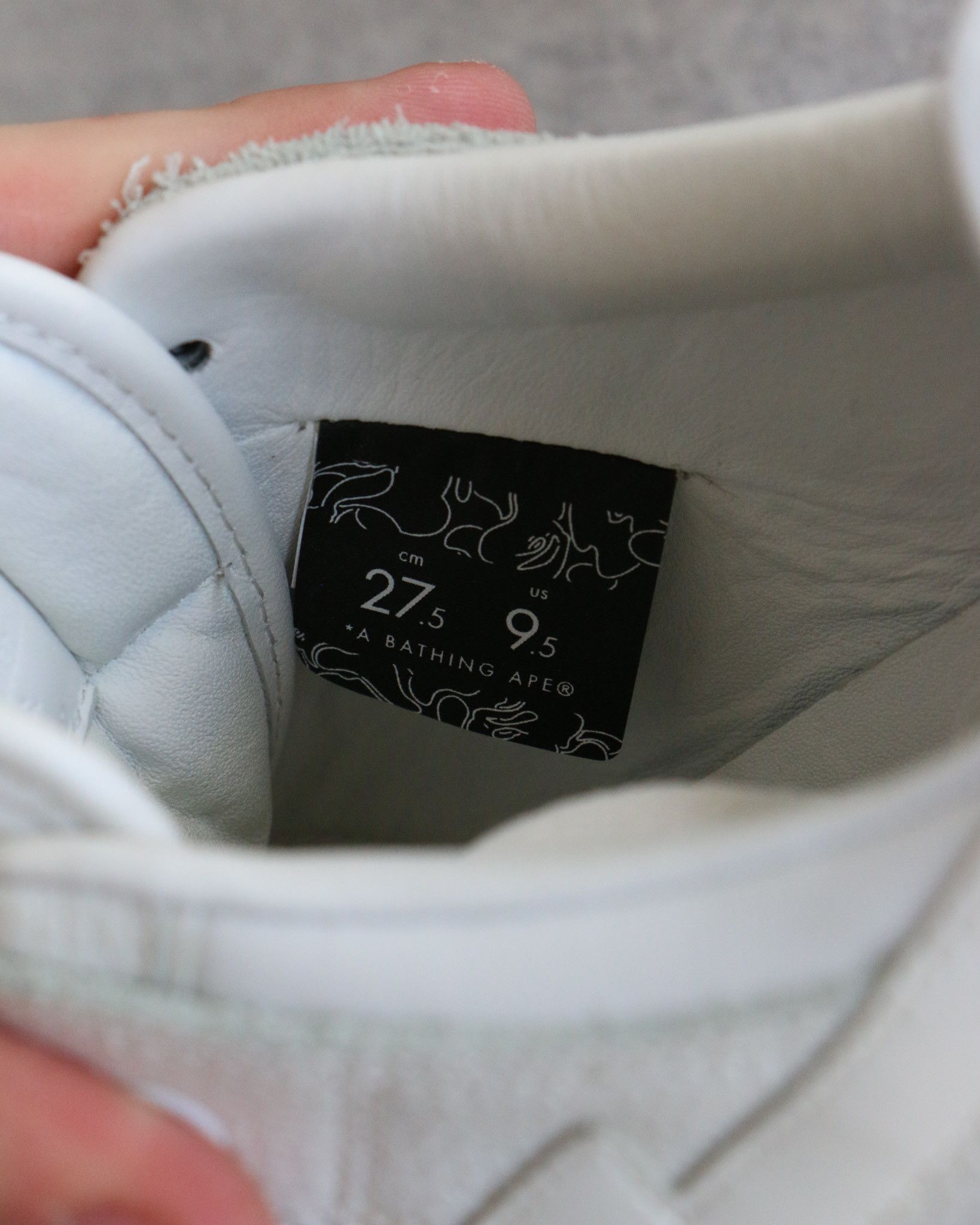 Bape BAPE Skatesta Triple White Sneakers Size US 9.5 / EU 42-43 - 5 Thumbnail