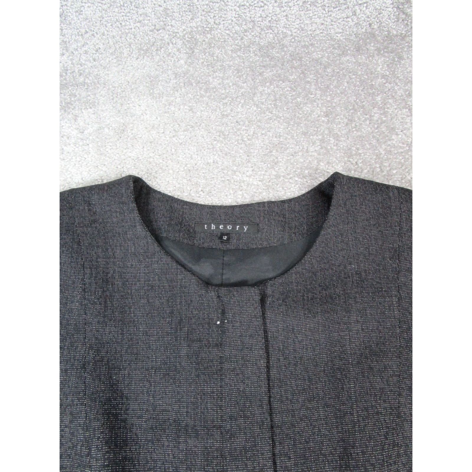 Theory VINTAGE Theory Jacket Womens 12 Black Wool Full Zip Size XL / US 12-14 / IT 48-50 - 2 Thumbnail