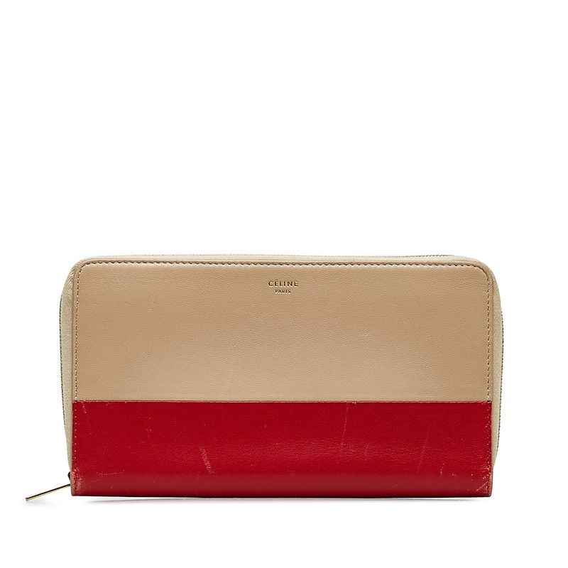 image of Celine Leather Continental Wallet in Brown, Women's