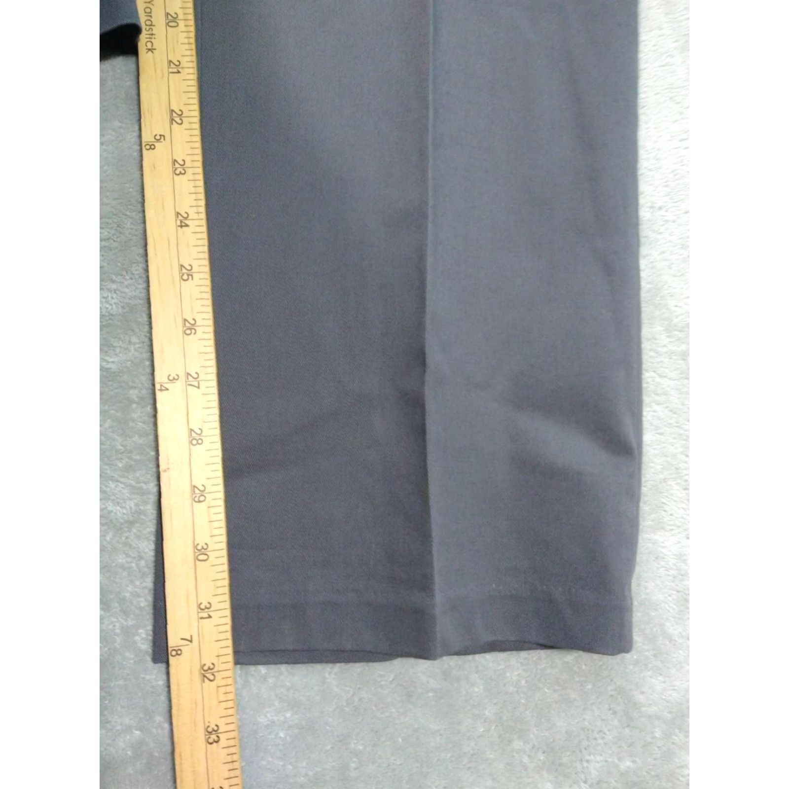 Haggar Haggar Pants Mens 40x32 Gray Premium Khaki No Iron Straight Fit Flat Front Pants Mens Regular Gray City Preppy Size US 40 / EU 56 - 5 Thumbnail