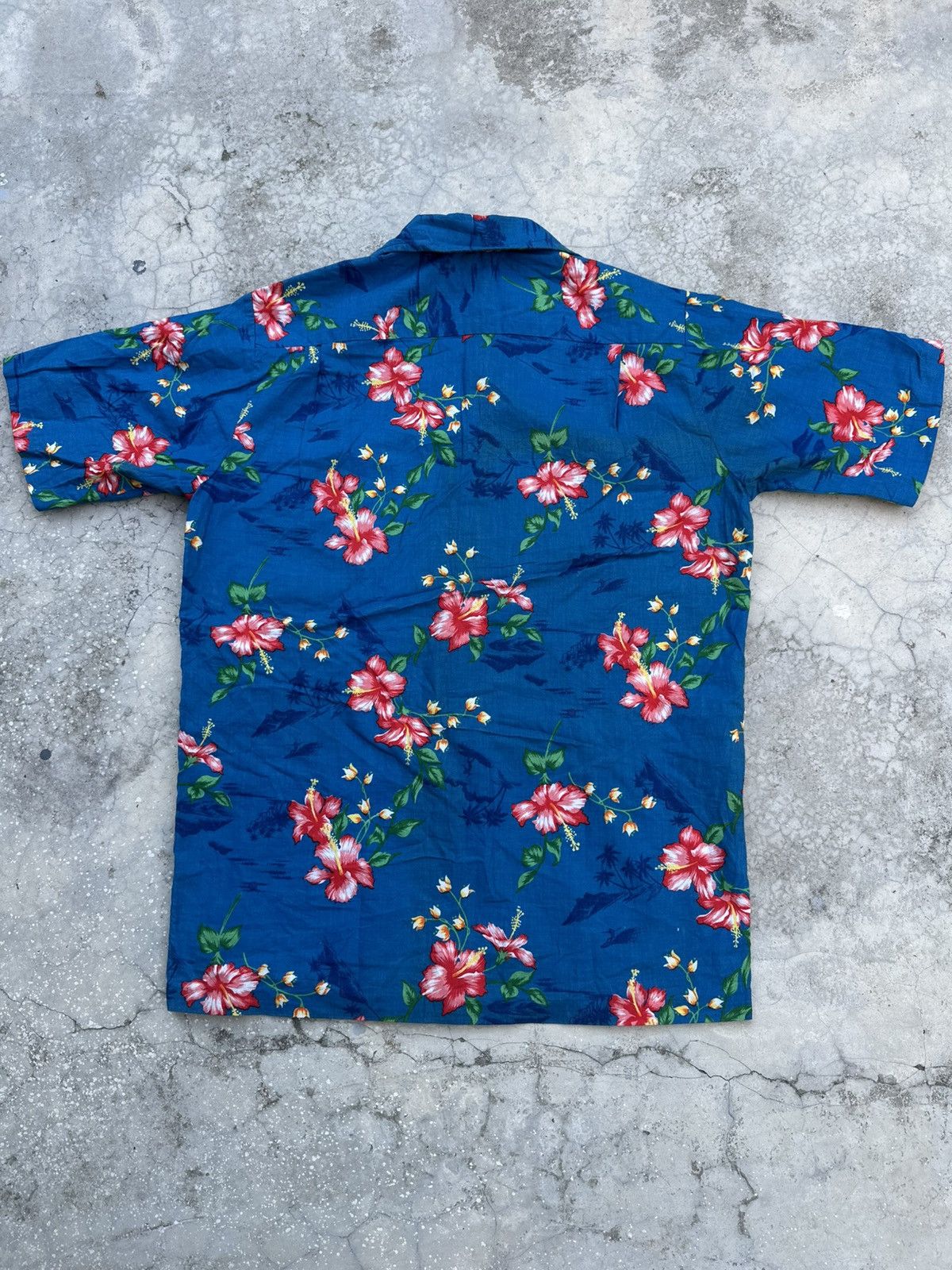 Vintage Vintage 70s SunMari Hawaii Printed Collar Open Shirt Size US M / EU 48-50 / 2 - 2 Thumbnail