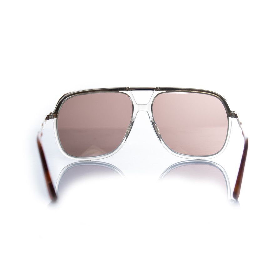 Gucci Gucci, transparent and gold aviator Size ONE SIZE - 3 Thumbnail