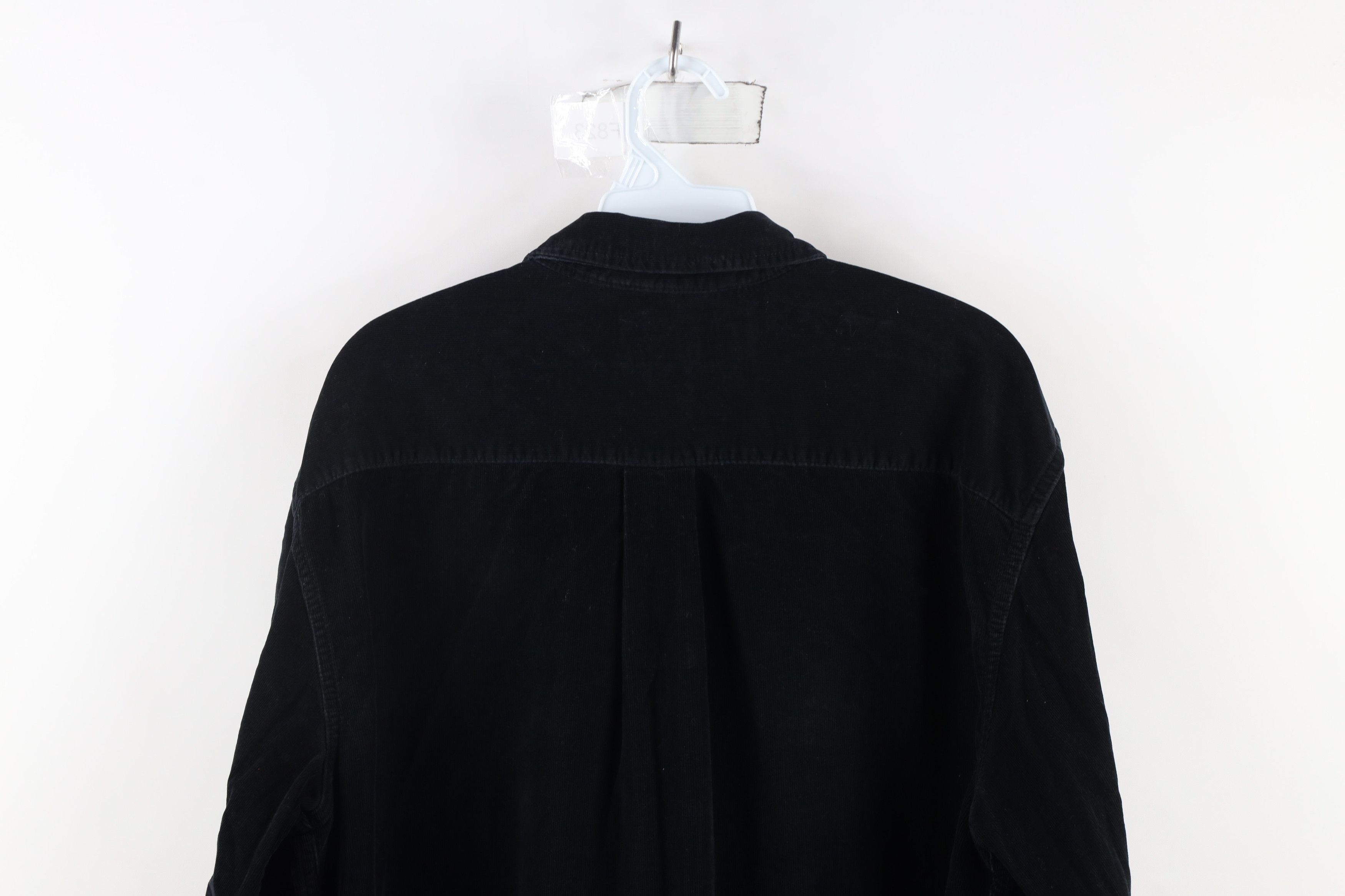 Vintage Vintage 90s Streetwear Collared Button Down Shirt Black Size US L / EU 52-54 / 3 - 7 Thumbnail