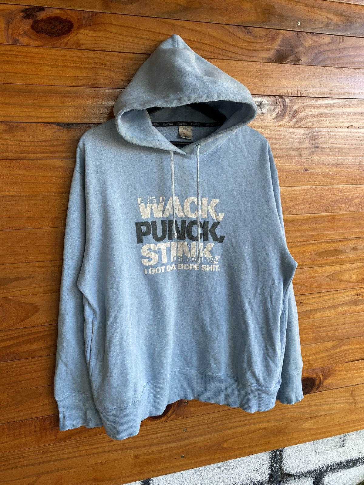 Vintage Vintage Patina Graphic Hoodie Sky Blue Streetwear Sweatshirt Size US L / EU 52-54 / 3 - 5 Thumbnail