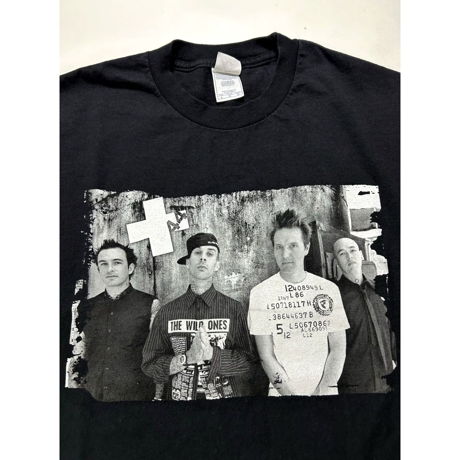 AAA VINTAGE +44 North American Tour 2007 Band Tee Large Mark Hoppus Travis Barker Shirt Adult Large Black 2007 Tour Band Mens Women Ladies Boys Girls Size US L / EU 52-54 / 3 - 5 Thumbnail