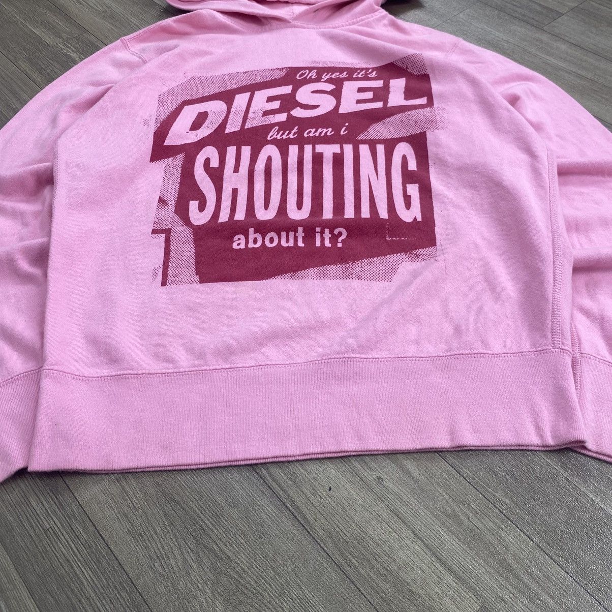 Diesel 2000s Diesel Punk But A Im Shouting Pink Hoodie Size US M / EU 48-50 / 2 - 9 Thumbnail