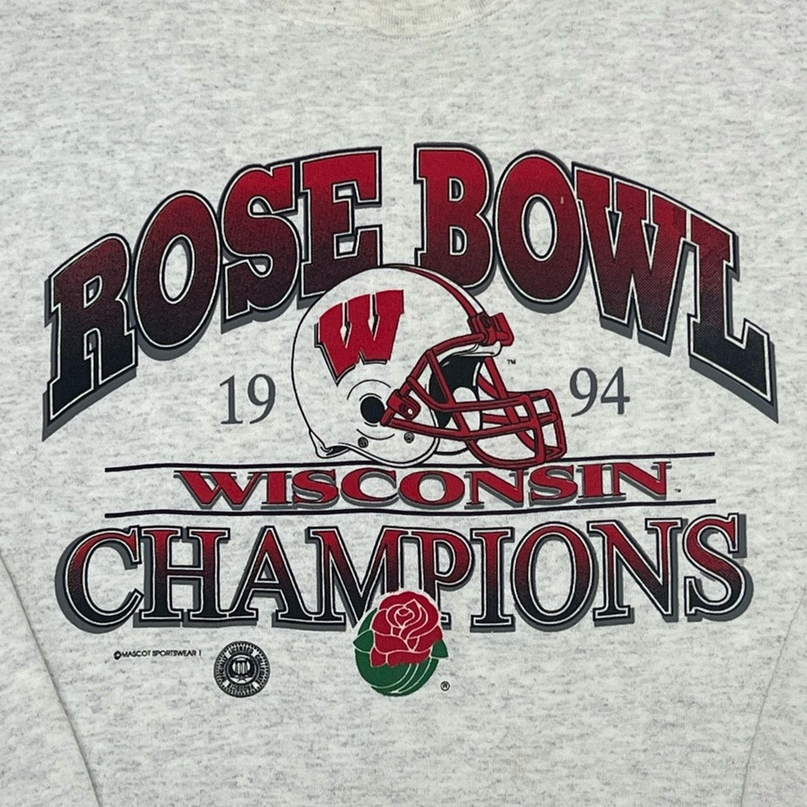 Vintage NWT Vintage 1994 Wisconsin Badgers Rose Bowl SZ XL DEADSTOCK Size US XL / EU 56 / 4 - 3 Thumbnail