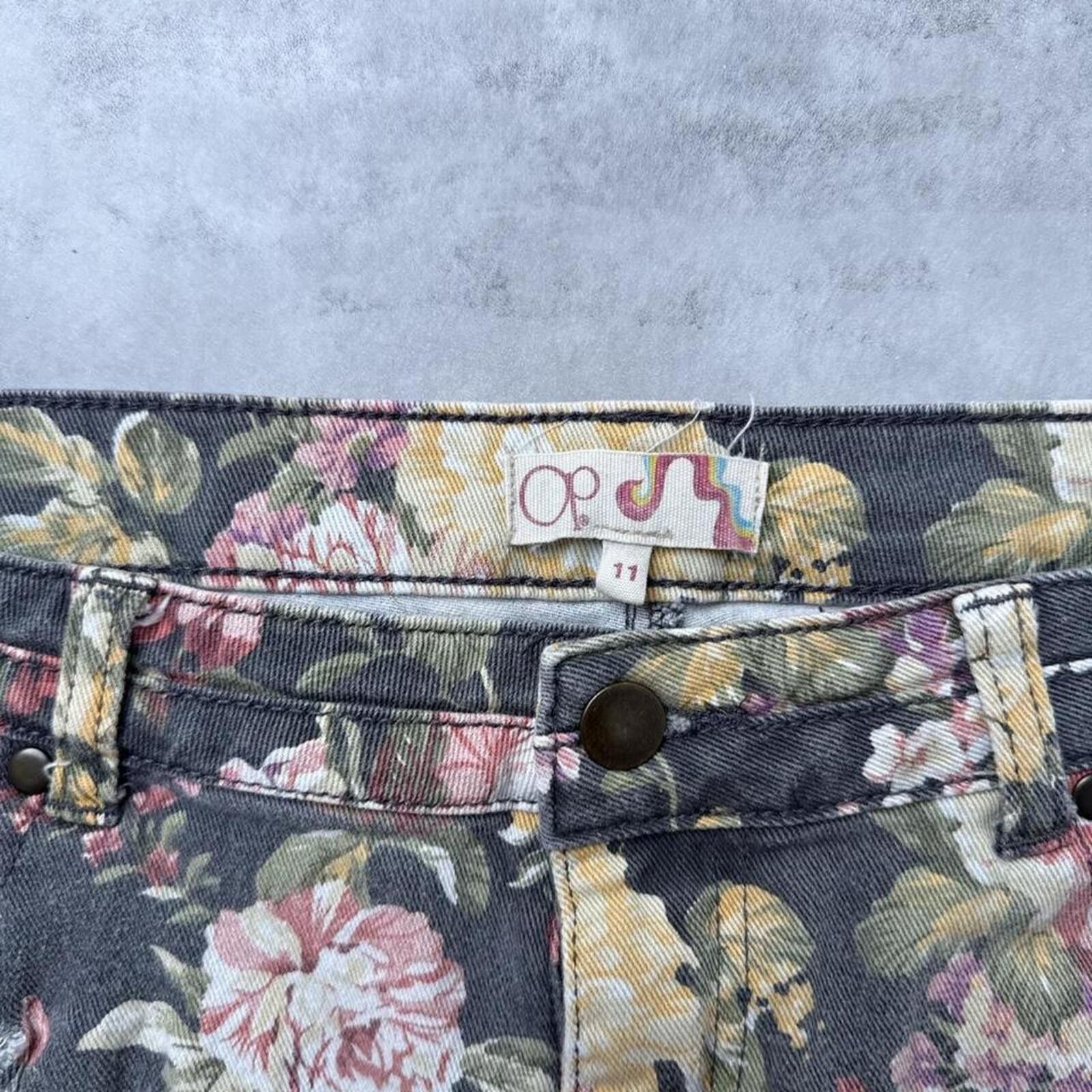 Ocean Pacific Y2K OP Floral Surf 00s Mini Shorts Size 34" / US 12 / IT 48 - 4 Thumbnail
