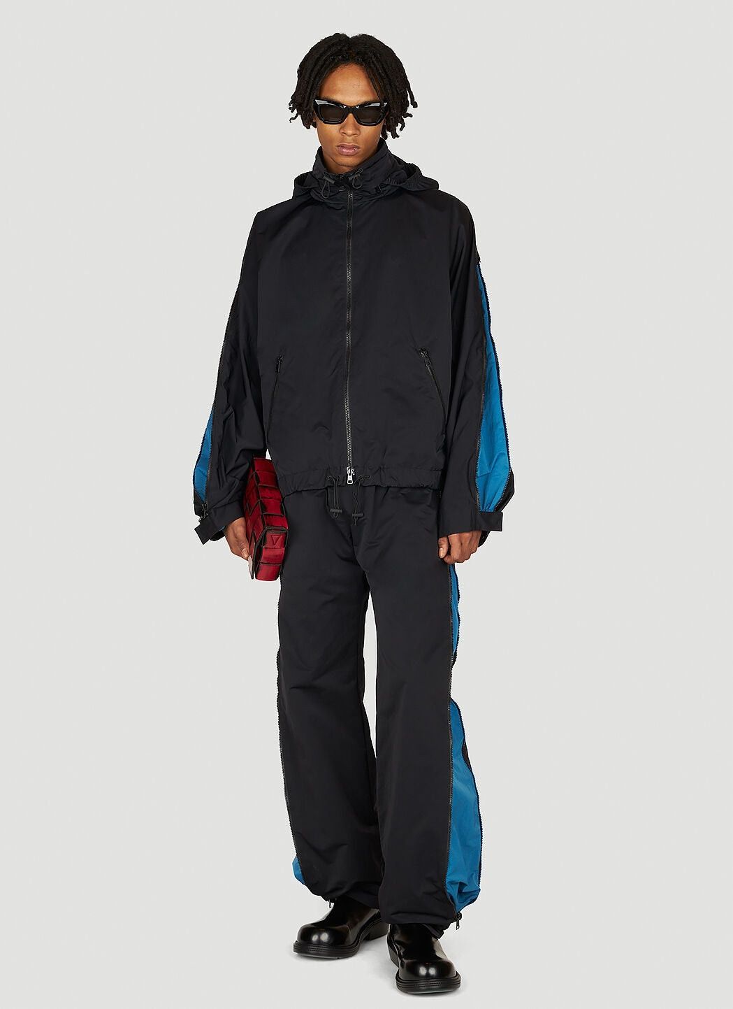 Bottega Veneta o1lv12m1024 Contrasting Zipper Tech Nylon Jacket in Black Size US XS / EU 42 / 0 - 2 Thumbnail