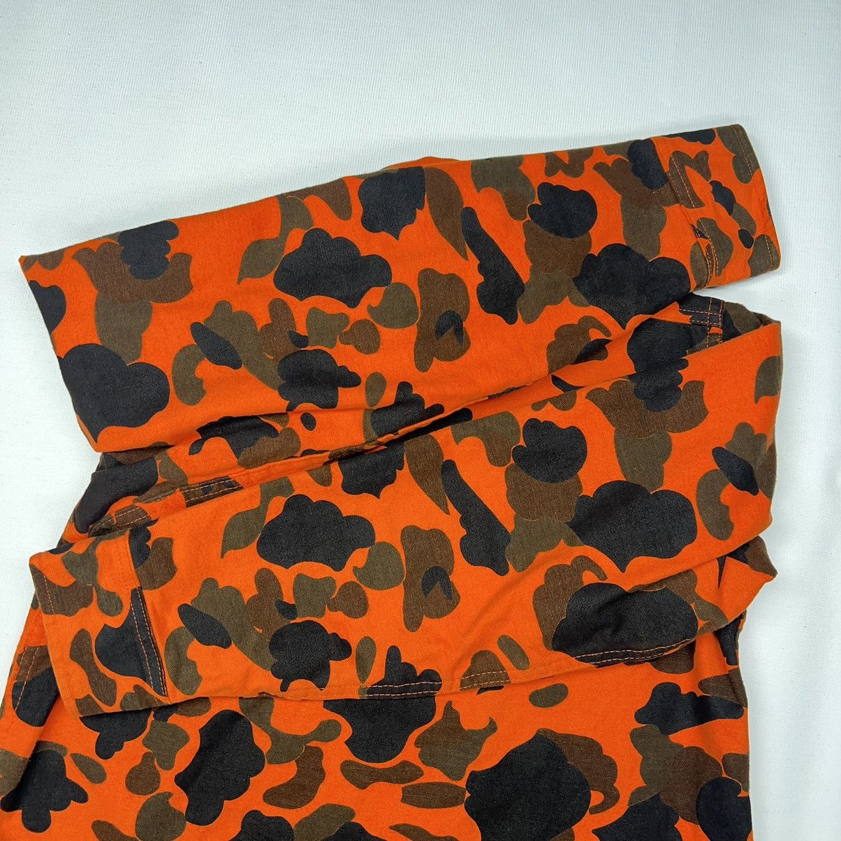 Vintage × Woolrich Woolen Mills VTG Woolrich Shirt Orange Duck Camo Flannel Button Up Size US M / EU 48-50 / 2 - 10 Thumbnail