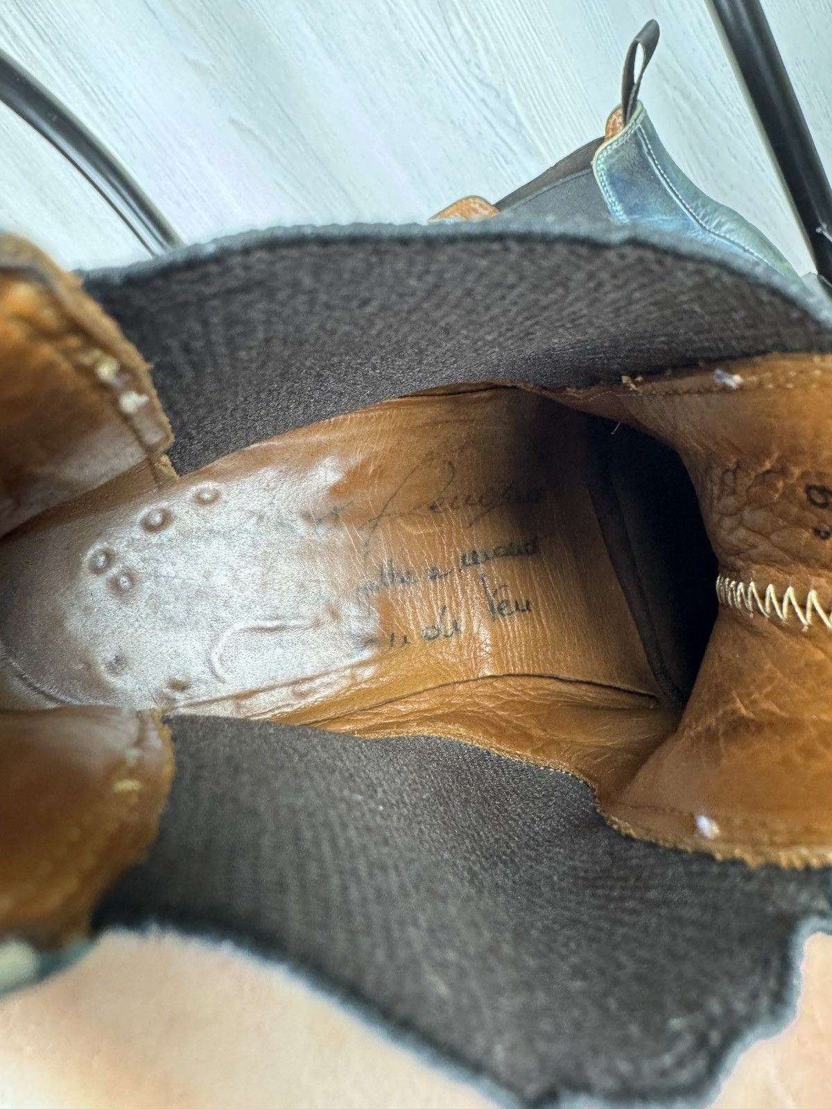 Handmade Italian bespoke Handmade Calfskin Vibram sole Chelsea boots Size US 7.5 / EU 40-41 - 18 Thumbnail