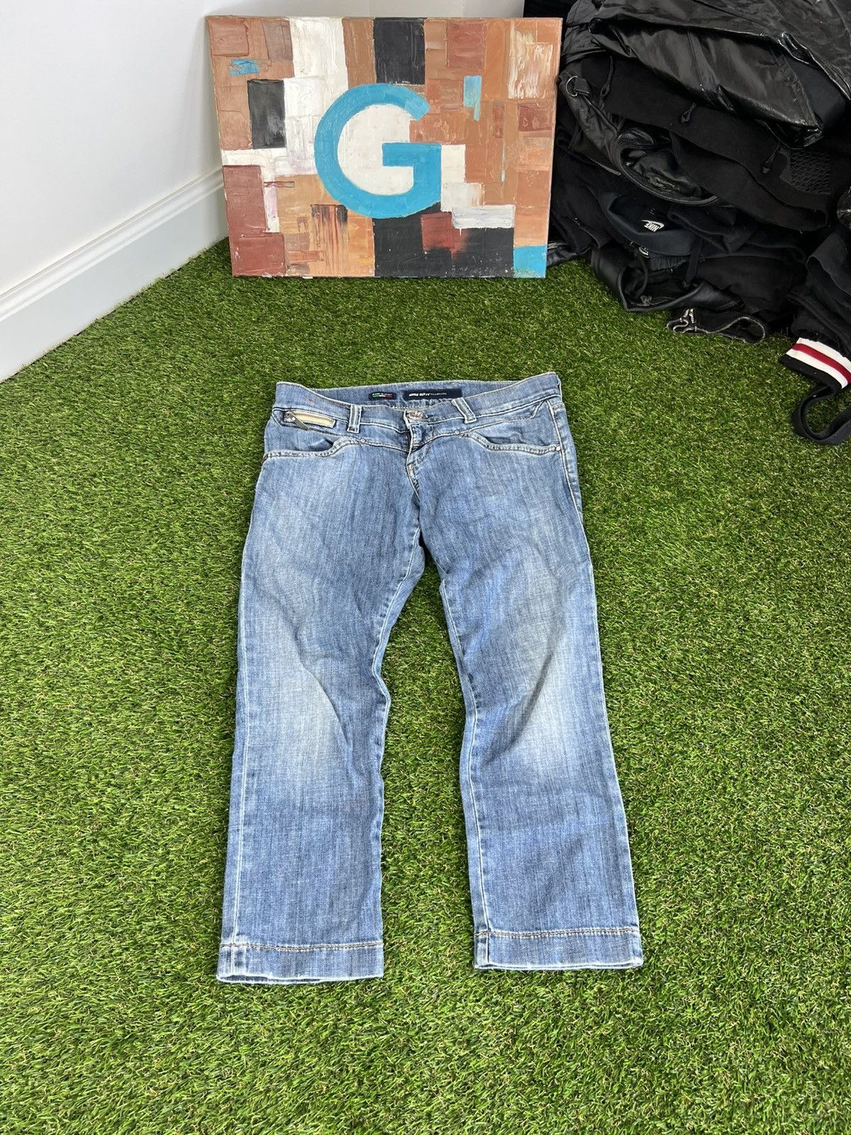 Japanese Brand Vintage Miss Sixty Jeans Flared Distressed 00s Low Rice Size 28" / US 6 / IT 42 - 1 Thumbnail