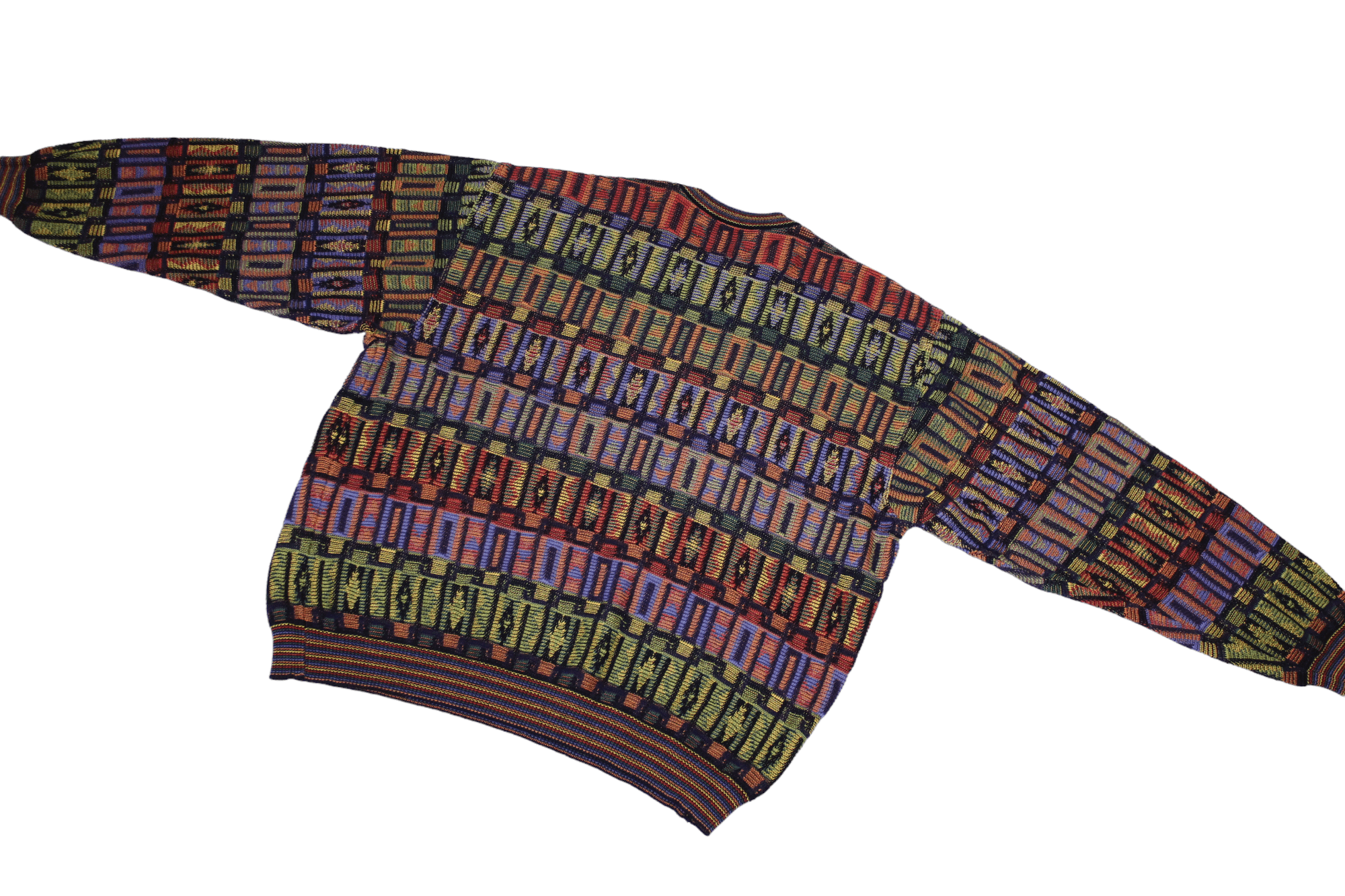 Dalmine VTG Dalmine Uomo Coloured Abstract Pattern Knit Sweater Size US M / EU 48-50 / 2 - 8 Thumbnail