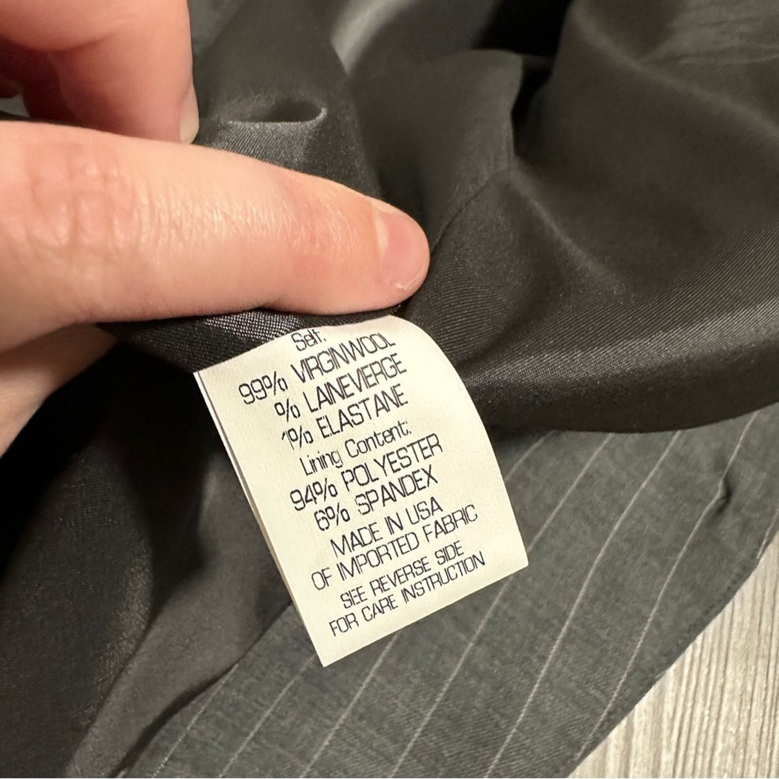 Theory Theory Gray & White Virgin Wool Pinstripe Blazer Sz 0 Size XS / US 0-2 / IT 36-38 - 7 Thumbnail