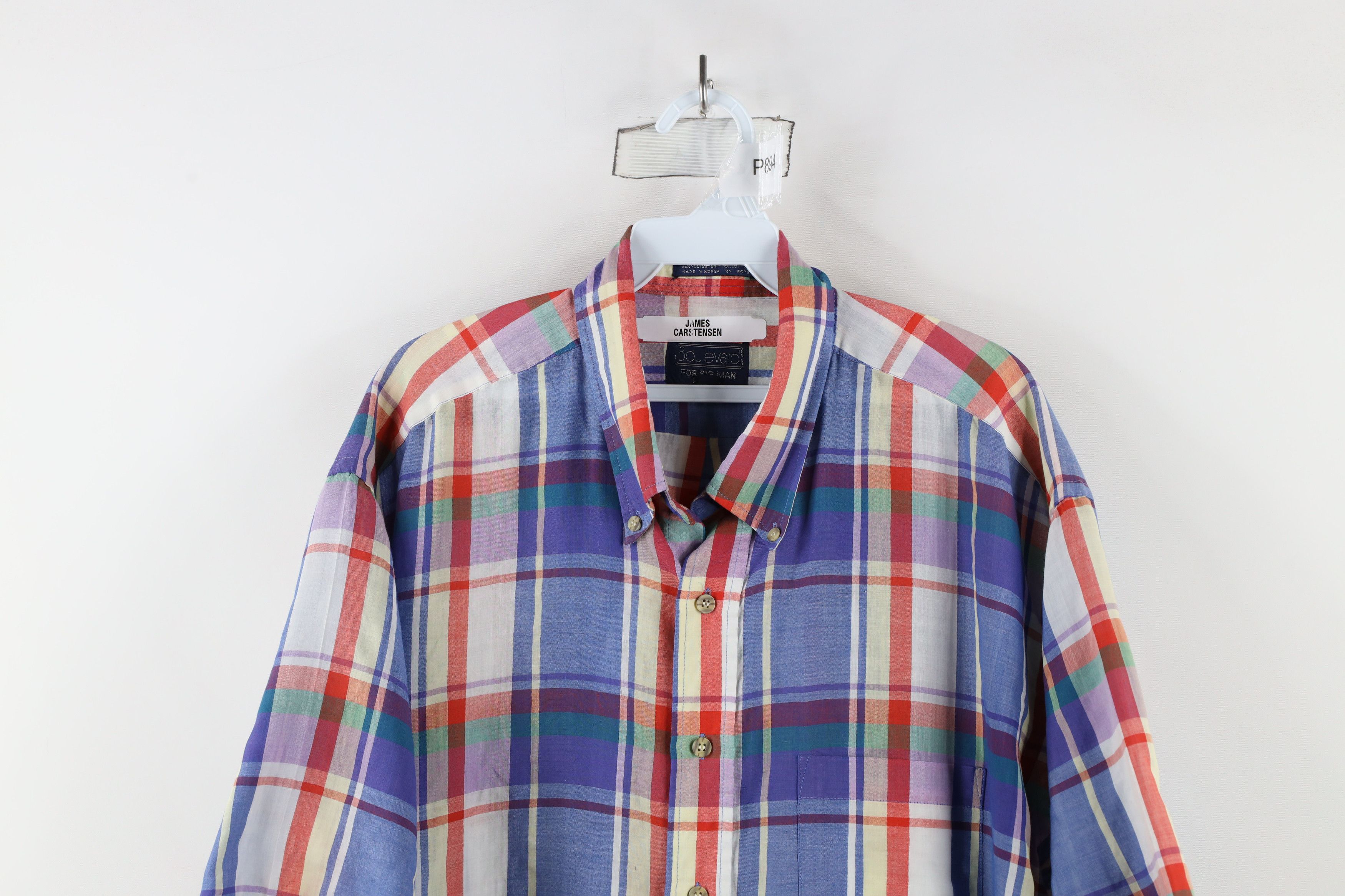 Vintage Vintage 90s Streetwear Plaid Short Sleeve Button Shirt Size US XL / EU 56 / 4 - 2 Thumbnail