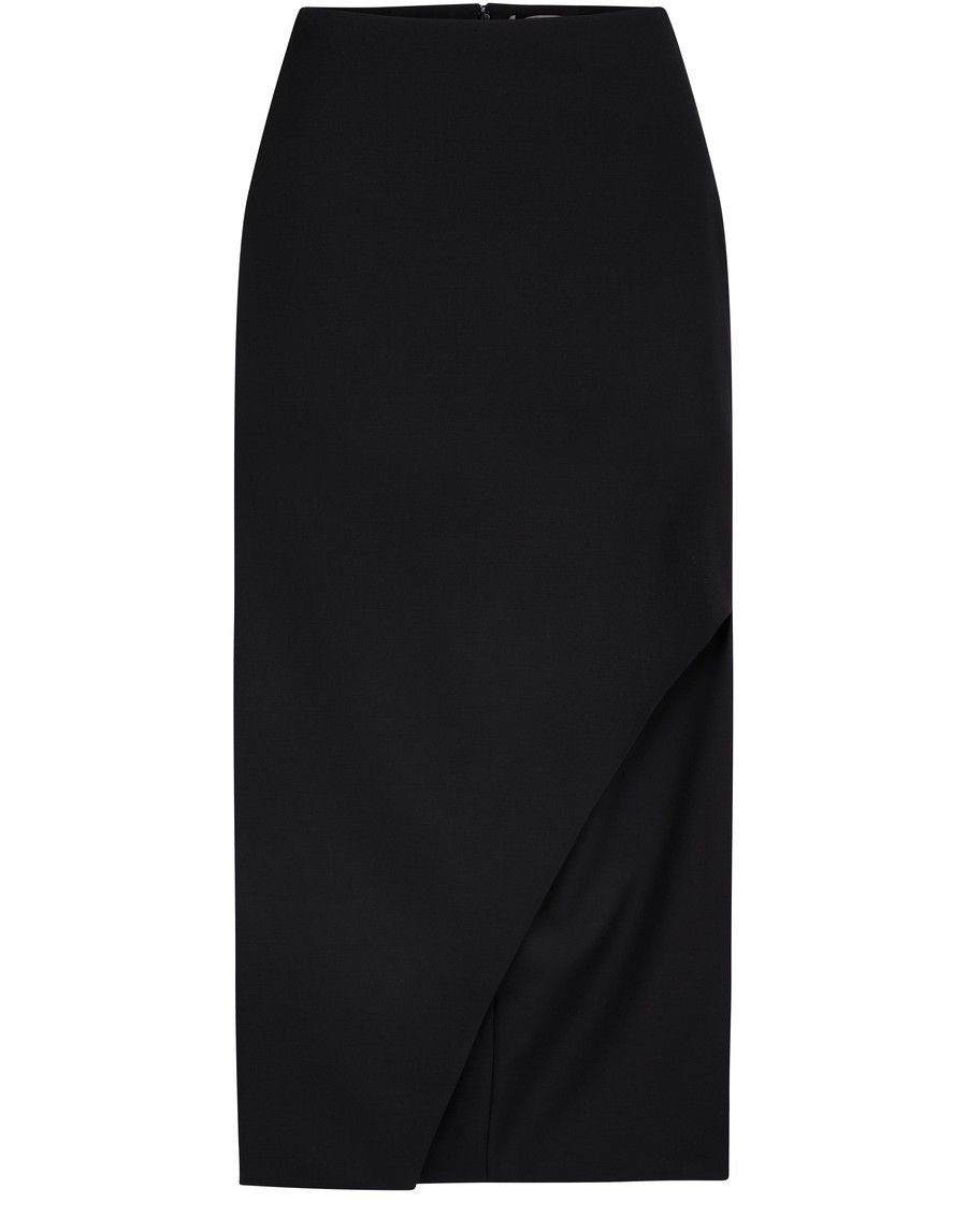 Alexander McQueen o1y0325 Midi Skirt in Black Size 27" / US 4 / IT 40 - 1 Thumbnail