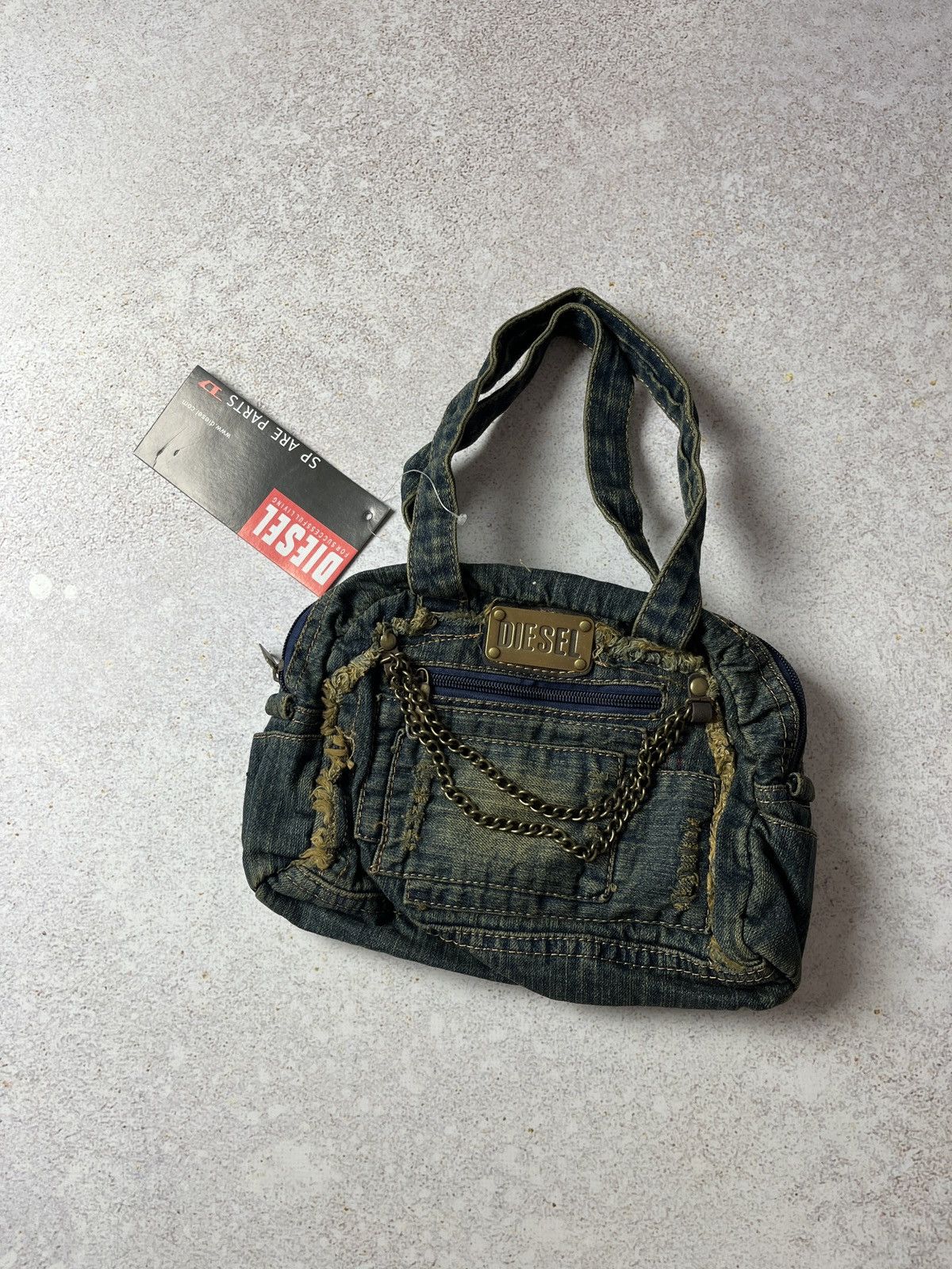 Diesel Vintage Diesel Shoulder Bag Distressed Denim Y2K Spare