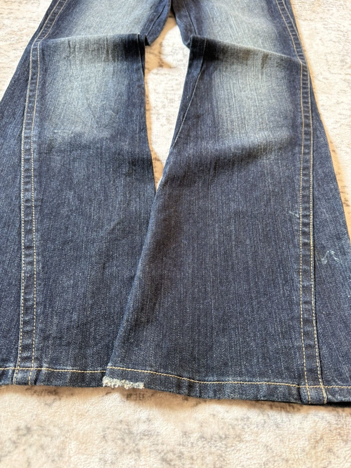 Southpole Vintage Southpole Dark Wash Spiral Flared Jeans Size US 30 / EU 46 - 10 Thumbnail