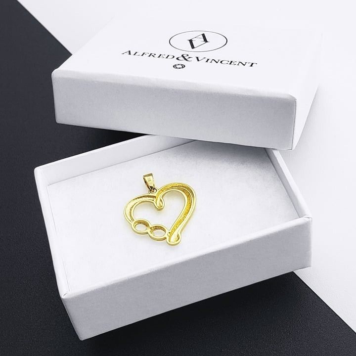 Other Heart & Infinity Love Charm 14k Yellow & White Gold Pendant Size ONE SIZE - 2 Thumbnail
