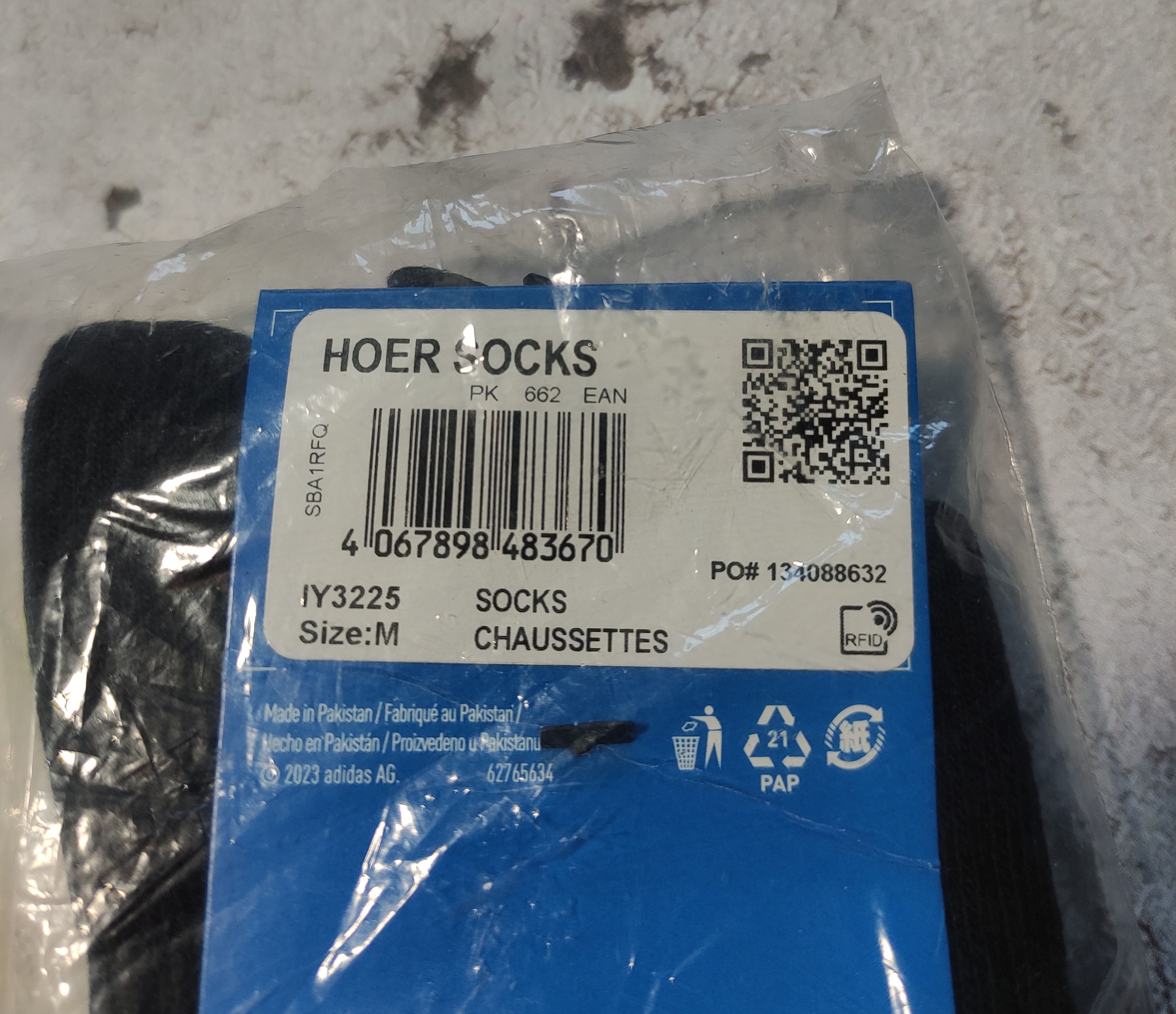 Adidas ADIDAS X Hoer HOR Socks 2-Pack M 40-42 Size 40 - 4 Thumbnail