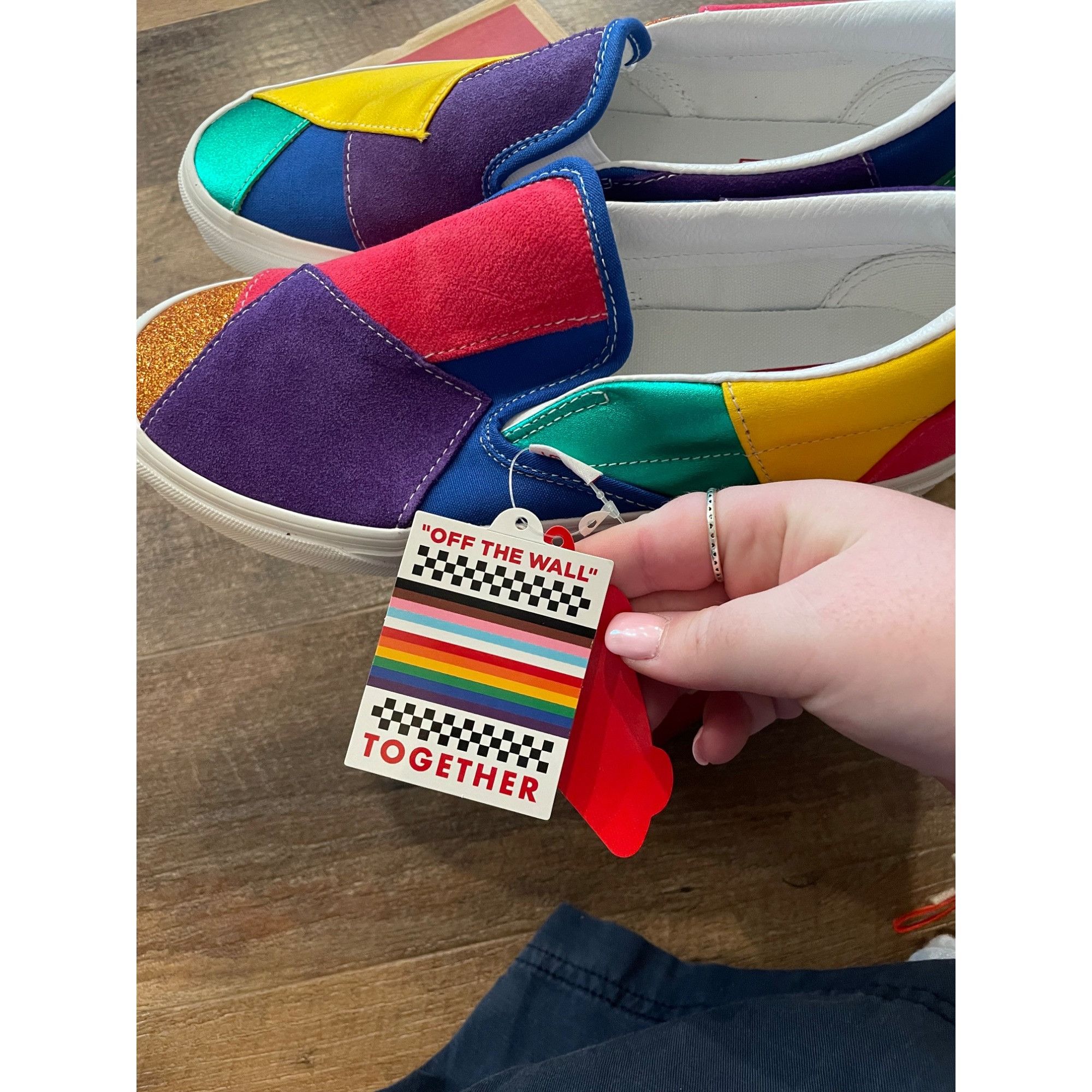 Vans BNWT Vans Pride Patchwork Slip On Skate Sneaker Men’s 9 Wome Size US 9 / EU 42 - 7 Thumbnail