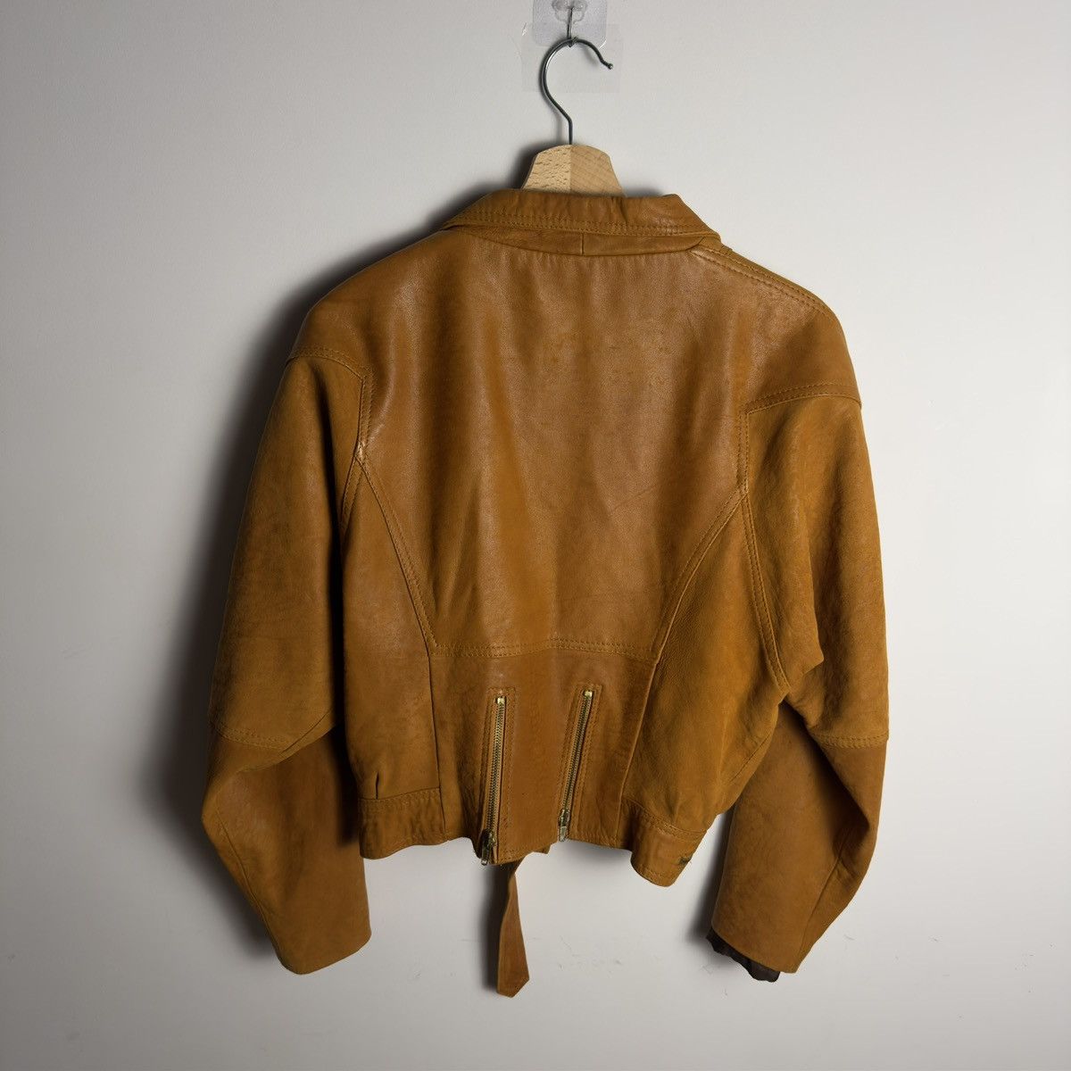AMI Ami Londnon Vintage Biker Leather Jacket Size M / US 6-8 / IT 42-44 - 10 Thumbnail