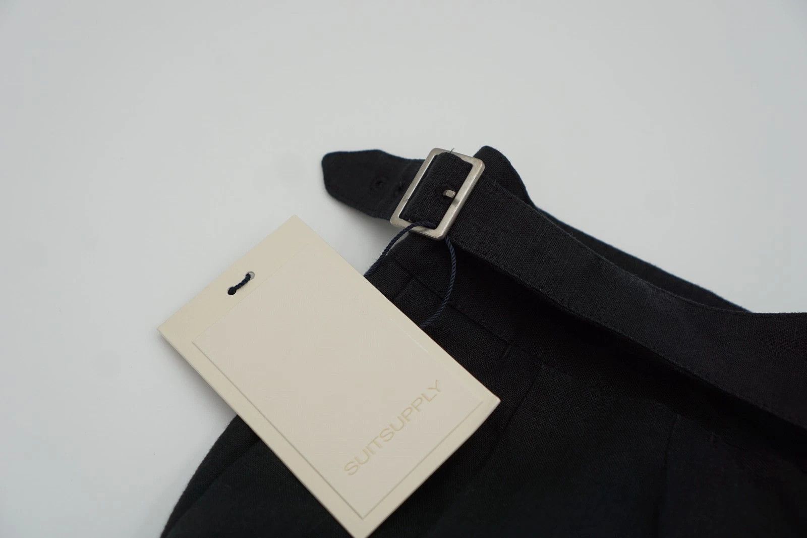 Suitsupply Men Suitsupply Pants 100% Linen Black Felini Size UK/US40 Size 40R - 3 Thumbnail