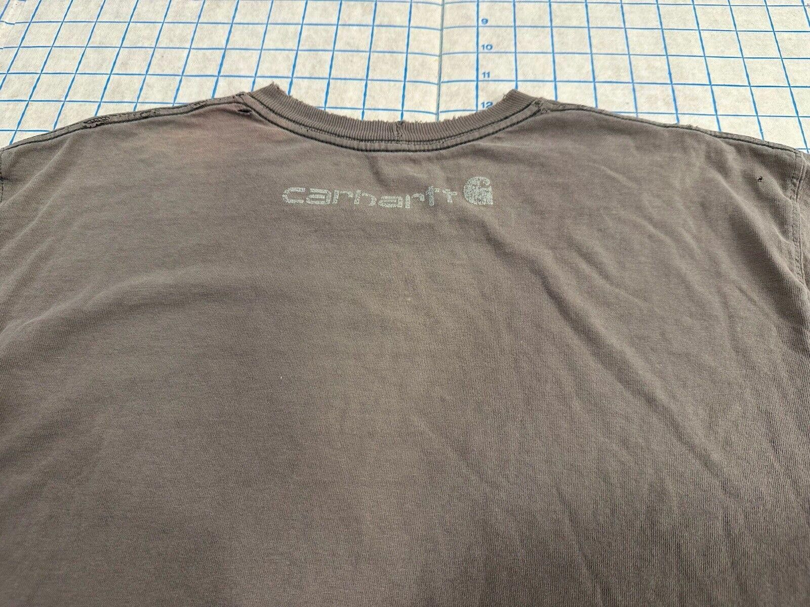 Carhartt Carhartt Shirt Long Sleeve Distressed Thrashed Grey 22x28 Size US L / EU 52-54 / 3 - 12 Thumbnail